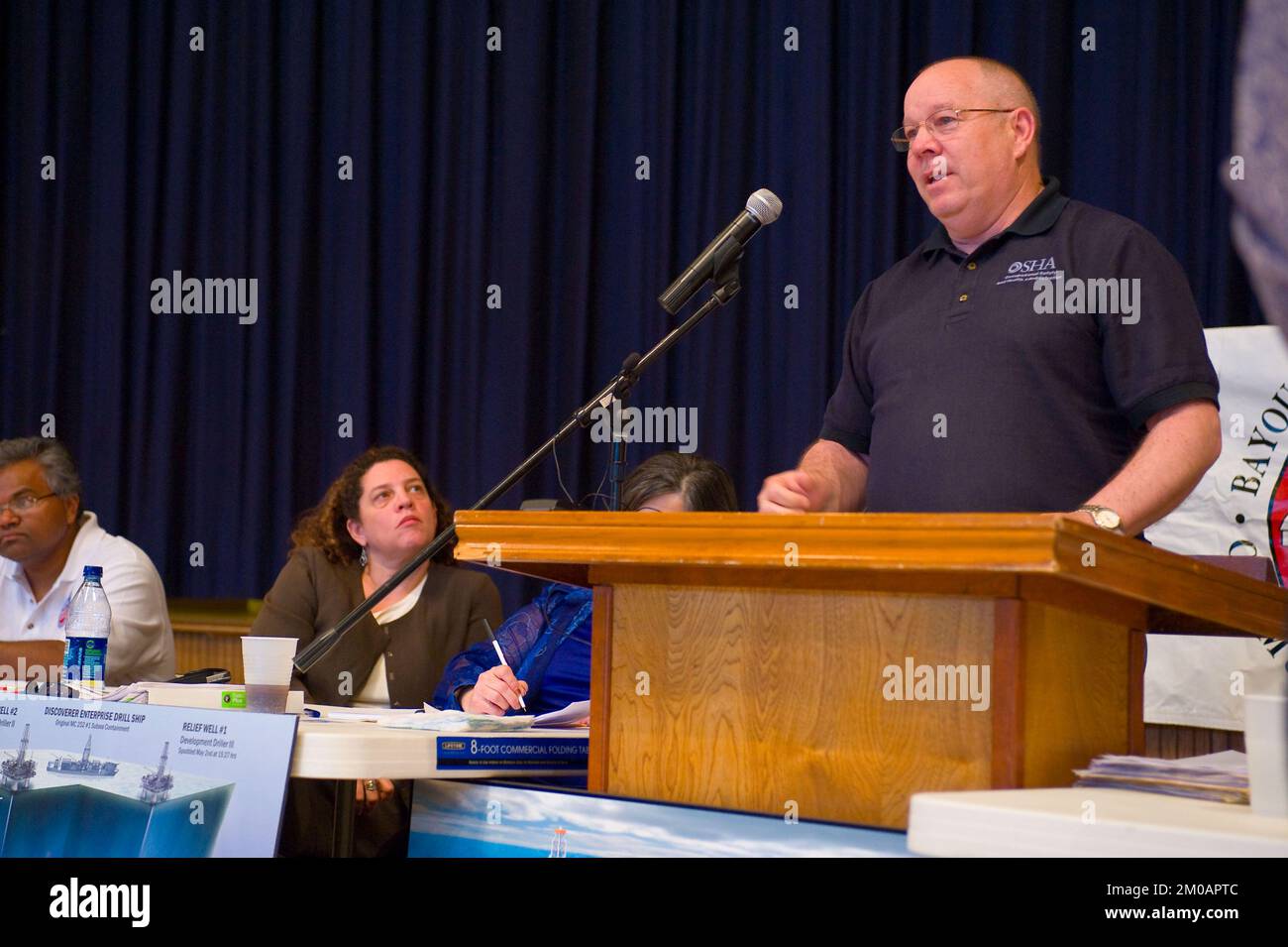 Büro der Verwaltungsrätin (Lisa P. Jackson) - Cocodrie, Louisiana und Oil Disaster Meeting in Dulac, Louisiana (BP-Ölpest) - USEPA-Foto von Eric Vance, Environmental Protection Agency Stockfoto
