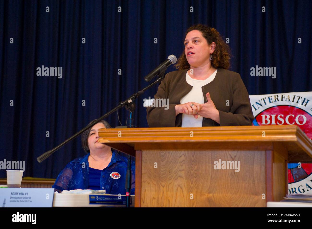 Büro der Verwaltungsrätin (Lisa P. Jackson) - Cocodrie, Louisiana und Oil Disaster Meeting in Dulac, Louisiana (BP-Ölpest) - USEPA-Foto von Eric Vance, Environmental Protection Agency Stockfoto
