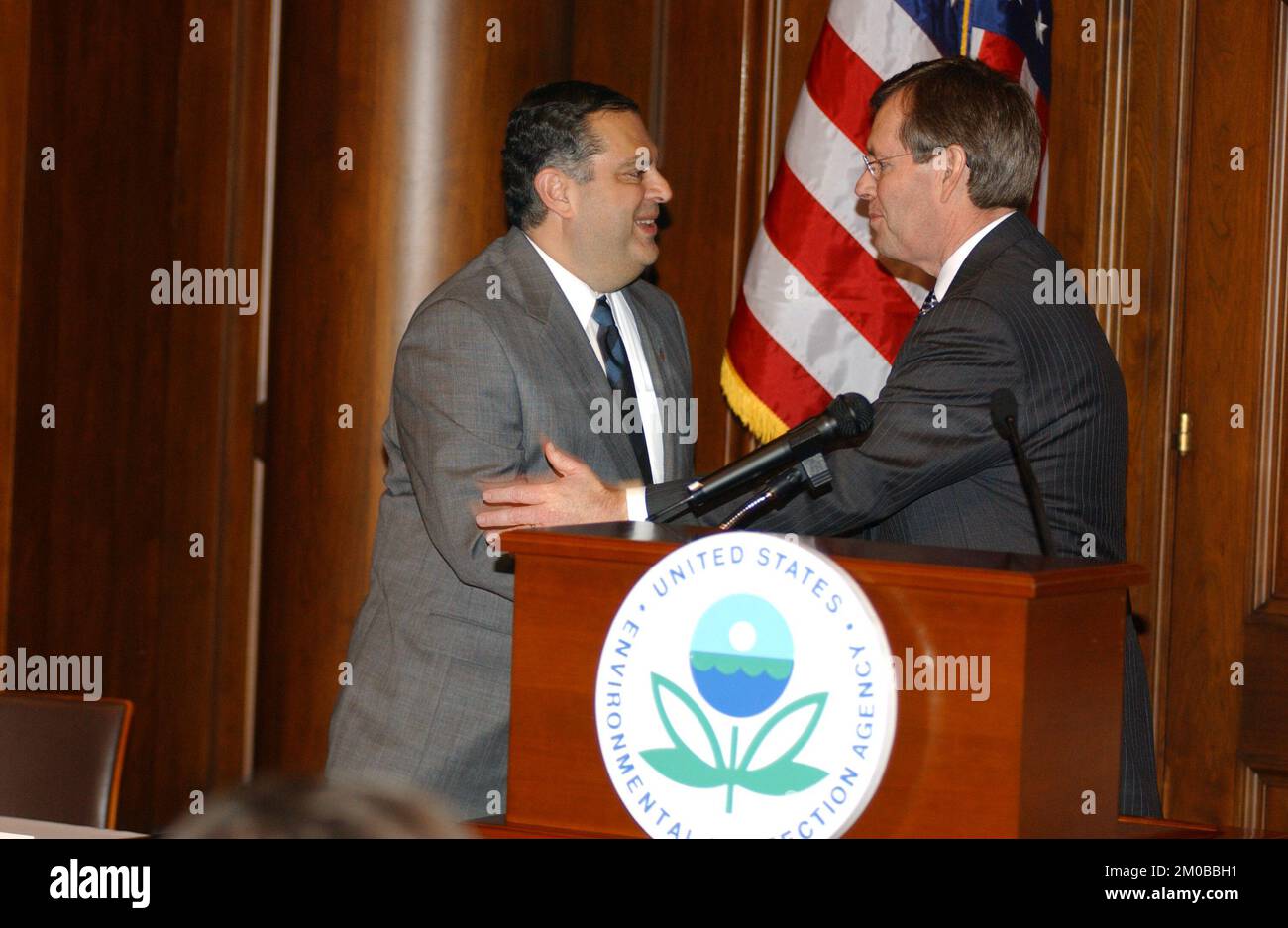 Umweltschutzbehörde (EPA) und Energieministerium (DOE) unterzeichnen, Umweltschutzbehörde (Environmental Protection Agency) Stockfoto