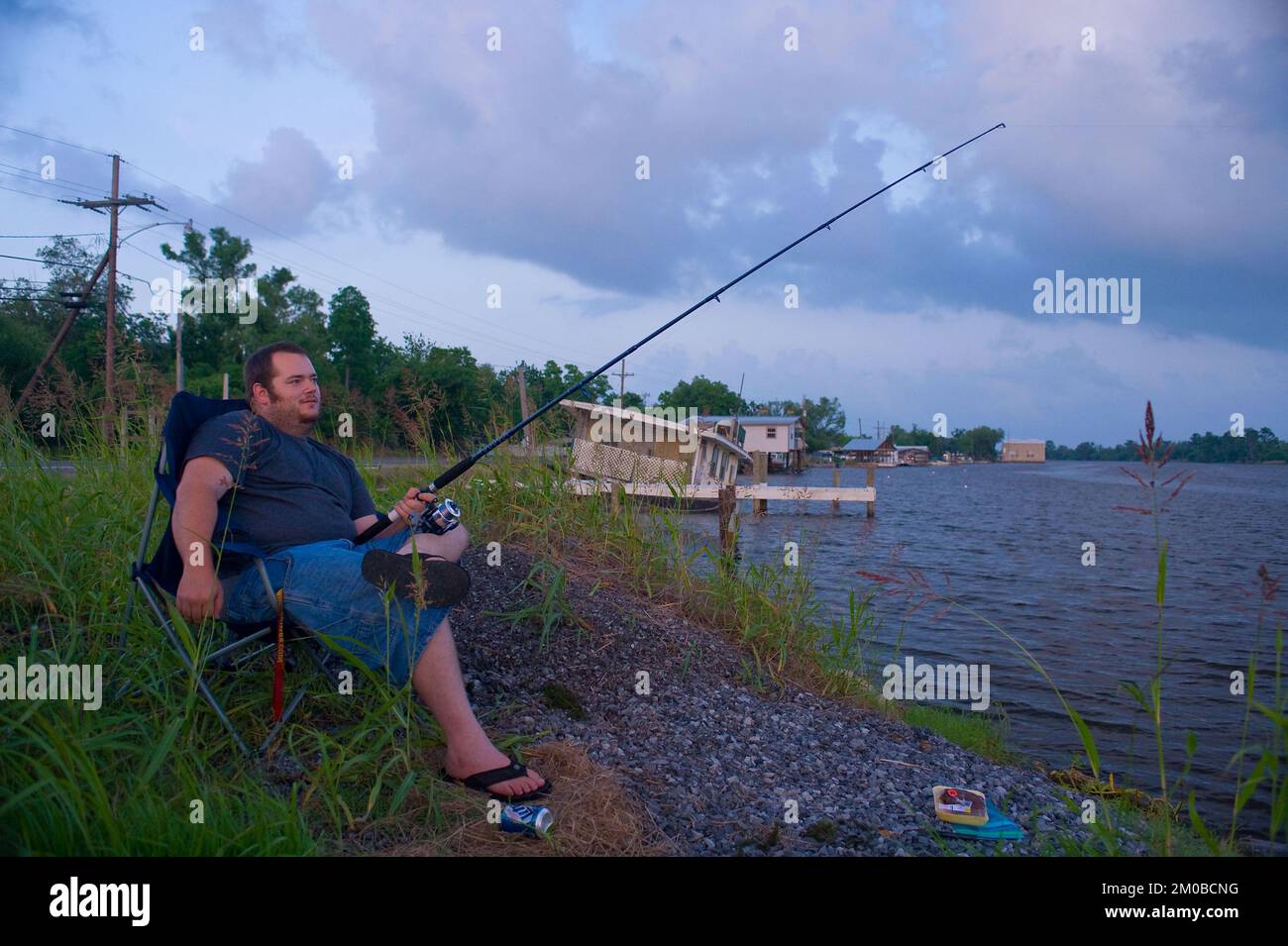 Büro der Verwaltungsrätin (Lisa P. Jackson) - Cocodrie, Louisiana und Wasserprobenahme (BP Oil Spill) - USEPA-Foto von Eric Vance, Environmental Protection Agency Stockfoto