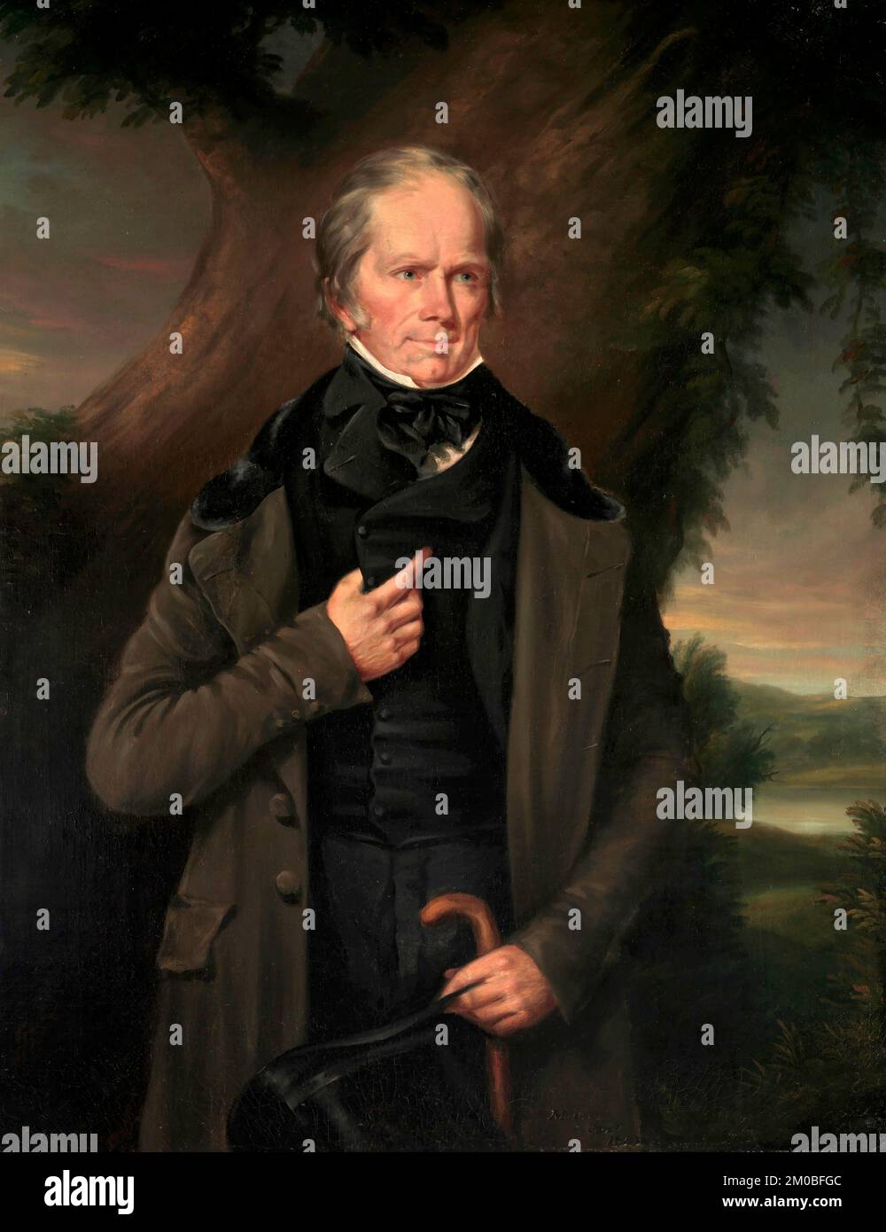 Henry Clay. Portrait des amerikanischen Politikers Henry Clay Sr. (1777-1852) von Theodore Sidney Moise, Ol on Canvas, 1843 Stockfoto