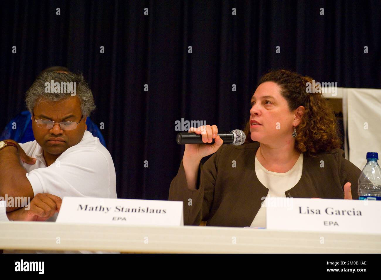 Büro der Verwaltungsrätin (Lisa P. Jackson) - Cocodrie, Louisiana und Oil Disaster Meeting in Dulac, Louisiana (BP-Ölpest) - USEPA-Foto von Eric Vance, Environmental Protection Agency Stockfoto