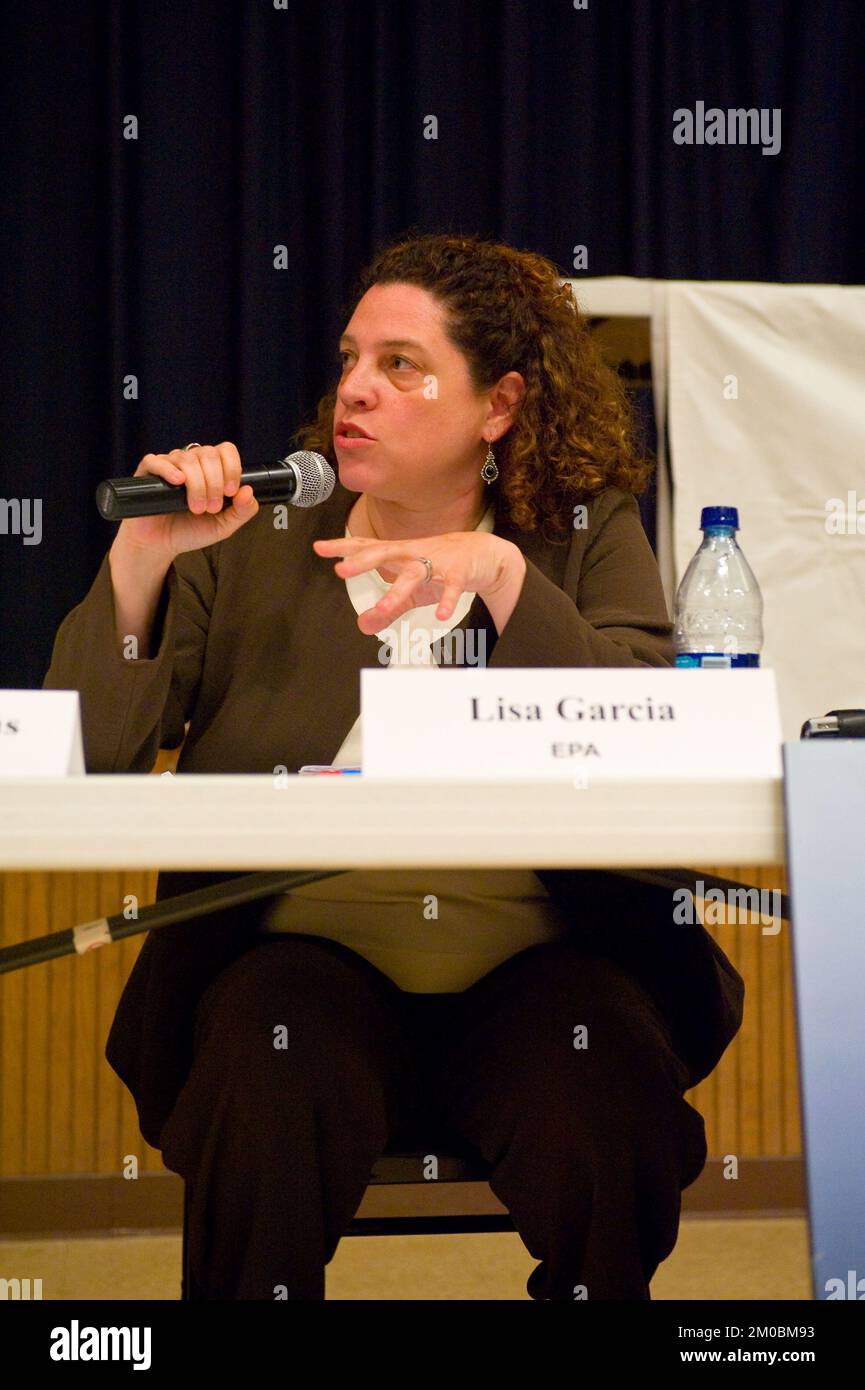 Büro der Verwaltungsrätin (Lisa P. Jackson) - Cocodrie, Louisiana und Oil Disaster Meeting in Dulac, Louisiana (BP-Ölpest) - USEPA-Foto von Eric Vance, Environmental Protection Agency Stockfoto