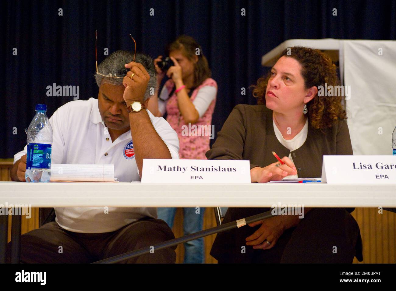 Büro der Verwaltungsrätin (Lisa P. Jackson) - Cocodrie, Louisiana und Oil Disaster Meeting in Dulac, Louisiana (BP-Ölpest) - USEPA-Foto von Eric Vance, Environmental Protection Agency Stockfoto