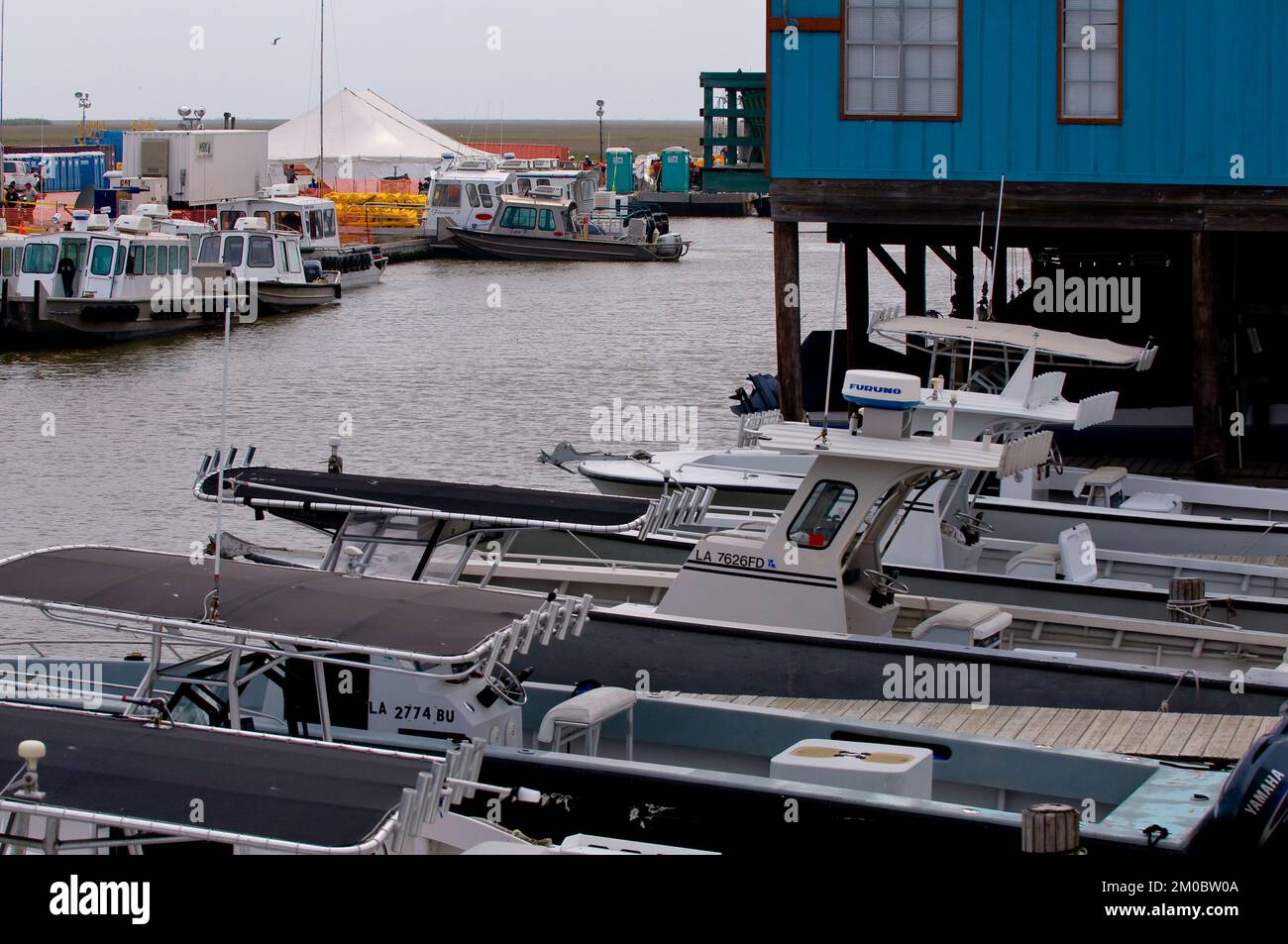 Büro der Verwaltungsrätin (Lisa P. Jackson) - Cocodrie, Louisiana und Oil Disaster Meeting in Dulac, Louisiana (BP-Ölpest) - USEPA-Foto von Eric Vance, Environmental Protection Agency Stockfoto