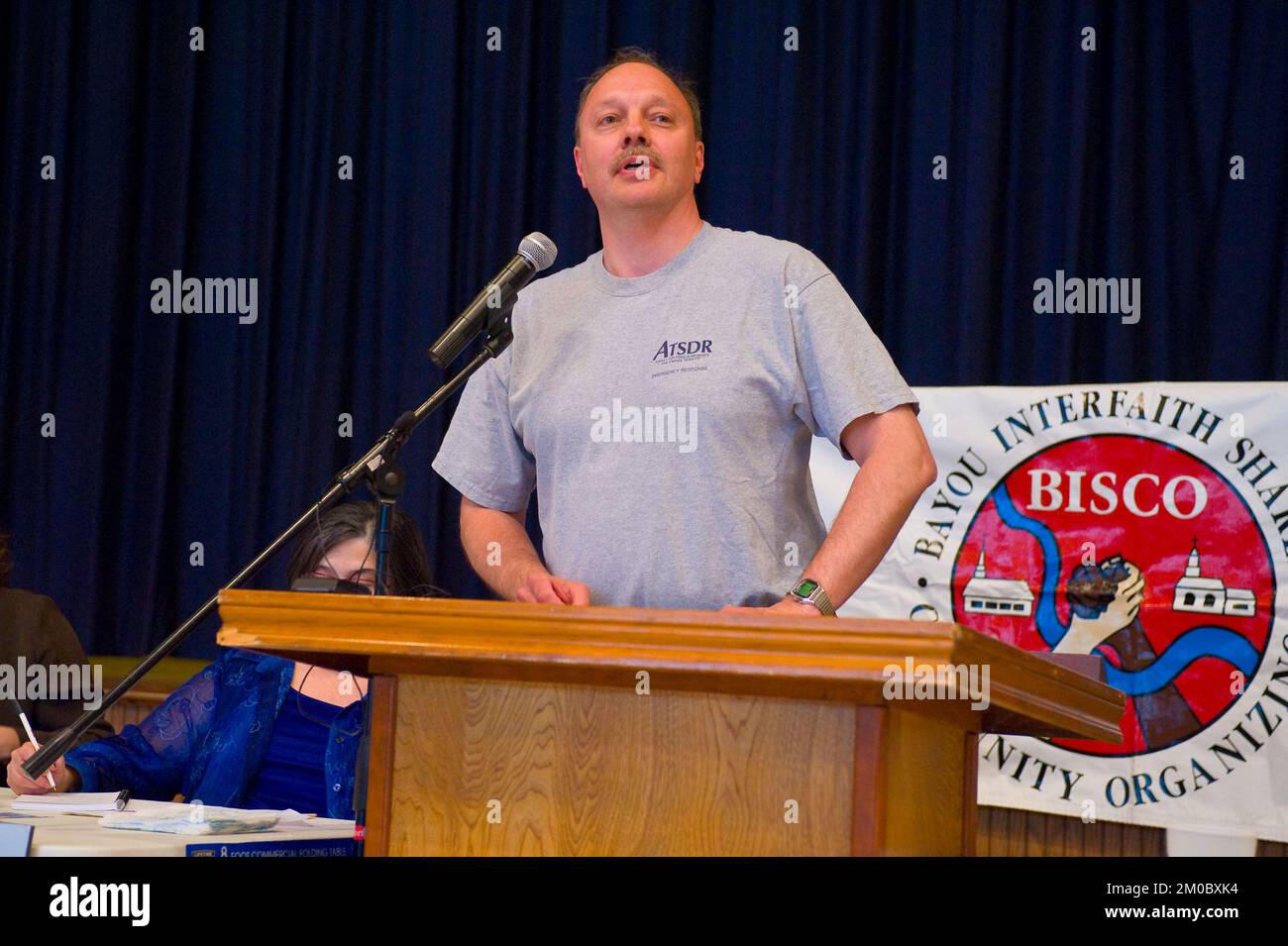 Büro der Verwaltungsrätin (Lisa P. Jackson) - Cocodrie, Louisiana und Oil Disaster Meeting in Dulac, Louisiana (BP-Ölpest) - USEPA-Foto von Eric Vance, Environmental Protection Agency Stockfoto