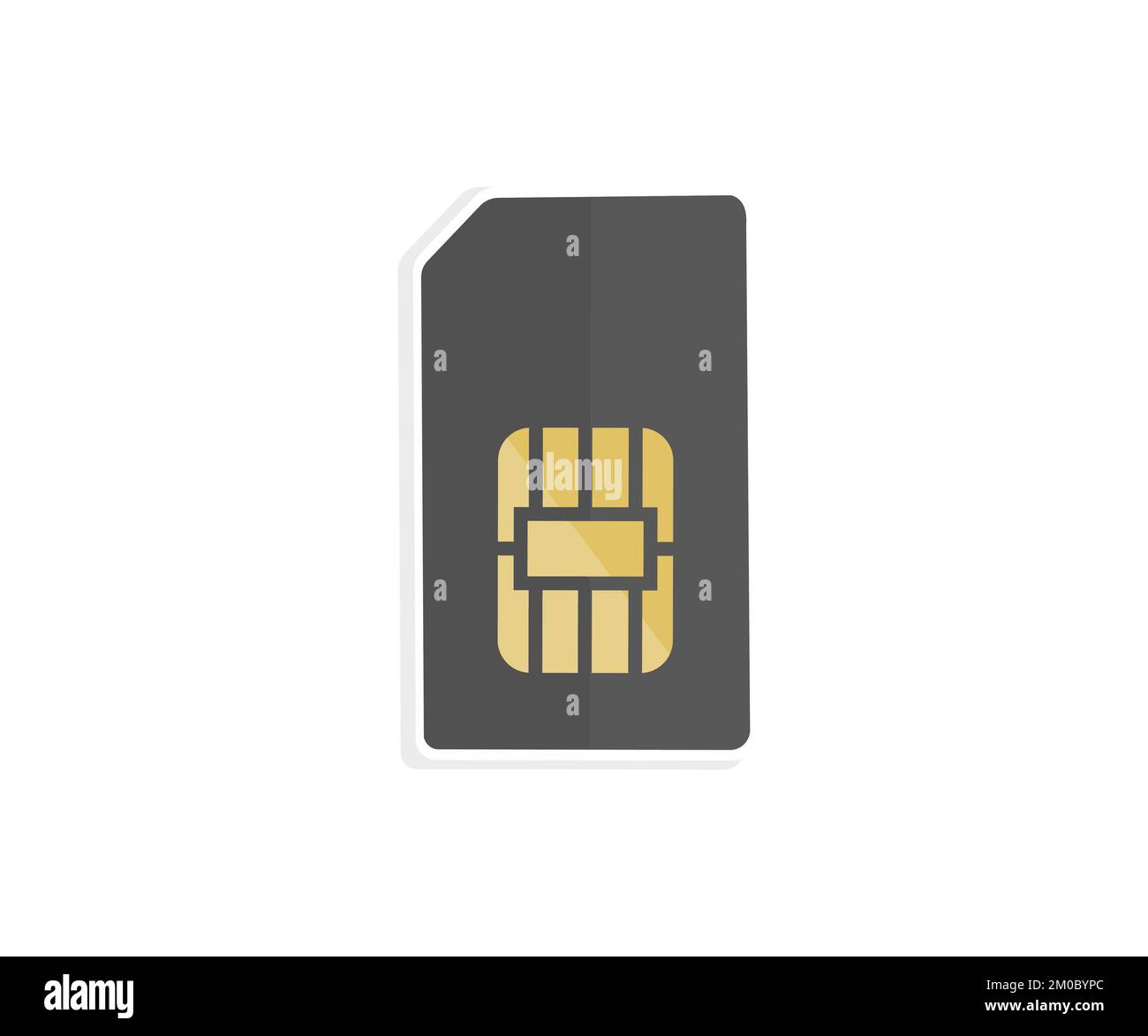 SIM-Karten-Chip für Mobiltelefon. Logodesign für Mobilkommunikationstechnologie. Kommunikationssymbol. Realistisches vektordesign der sim-Karte. Stock Vektor