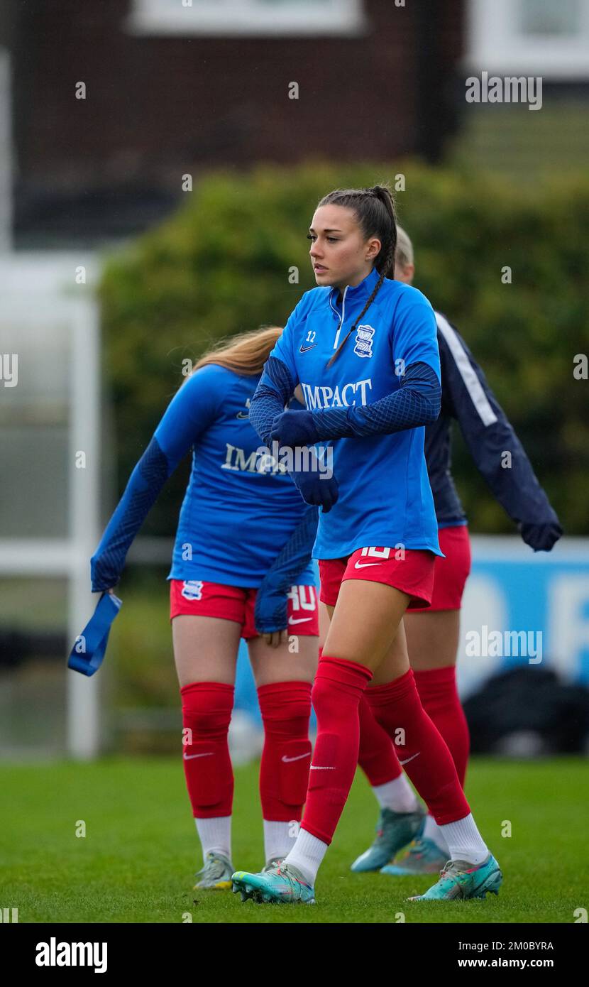 Preston, Großbritannien. 04.. Dezember 2022. Preston, England, Dezember 3. 2022: Action des Barclays FA Womens Championship Fußballspiels zwischen Blackburn Rovers und Birmingham City im Sir Tom Finney Stadium in Preston, England. (James Whitehead/SPP) Kredit: SPP Sport Press Photo. Alamy Live News Stockfoto