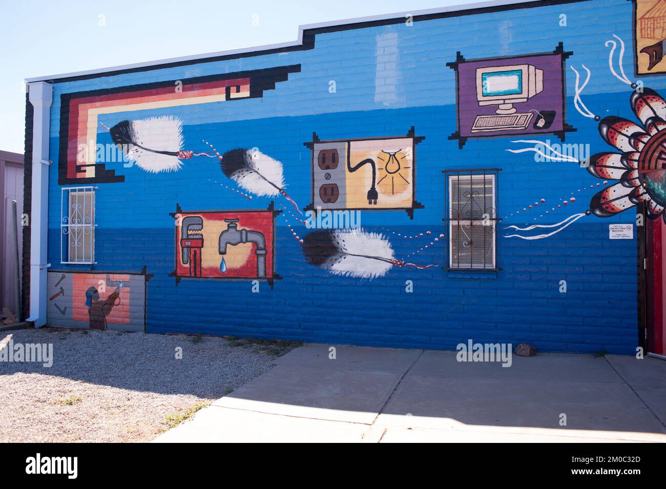 Büro des Administrators - Ureinwohner in Arizona - Bild der Tohono O'odham Nation, Hualapai Stamm, Havasupai Indianerstamm und Havasupai Indianerreservat, Umweltschutzbehörde Stockfoto