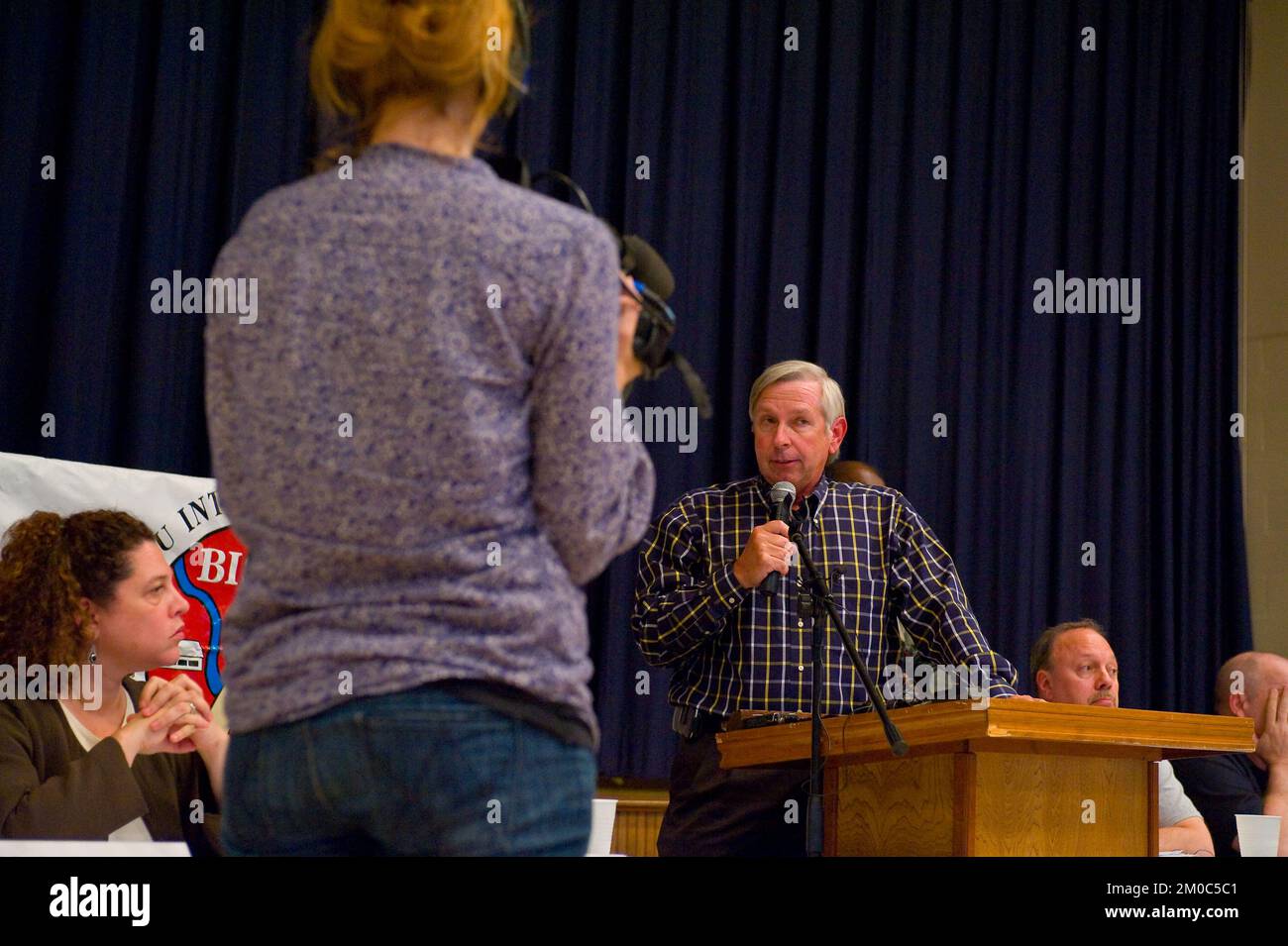 Büro der Verwaltungsrätin (Lisa P. Jackson) - Cocodrie, Louisiana und Oil Disaster Meeting in Dulac, Louisiana (BP-Ölpest) - USEPA-Foto von Eric Vance, Environmental Protection Agency Stockfoto