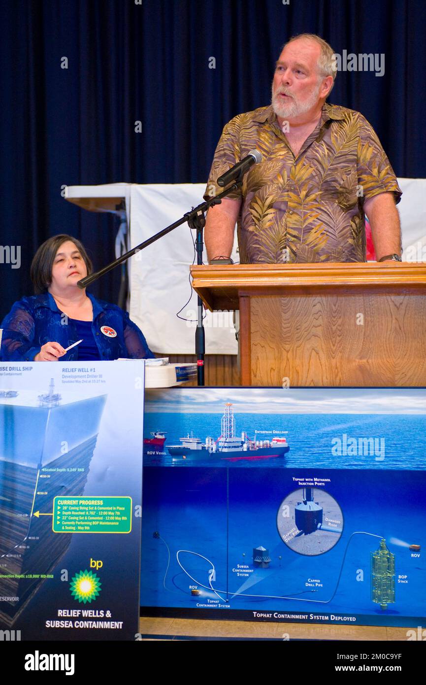 Büro der Verwaltungsrätin (Lisa P. Jackson) - Cocodrie, Louisiana und Oil Disaster Meeting in Dulac, Louisiana (BP-Ölpest) - USEPA-Foto von Eric Vance, Environmental Protection Agency Stockfoto