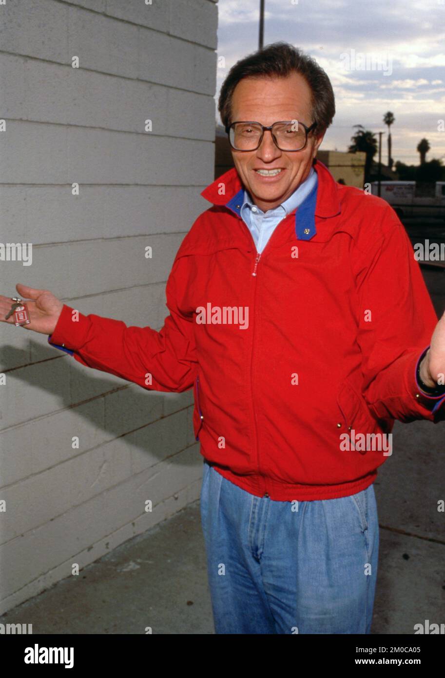 Larry King Juli 1990 Gutschein: Ralph Dominguez/MediaPunch Stockfoto