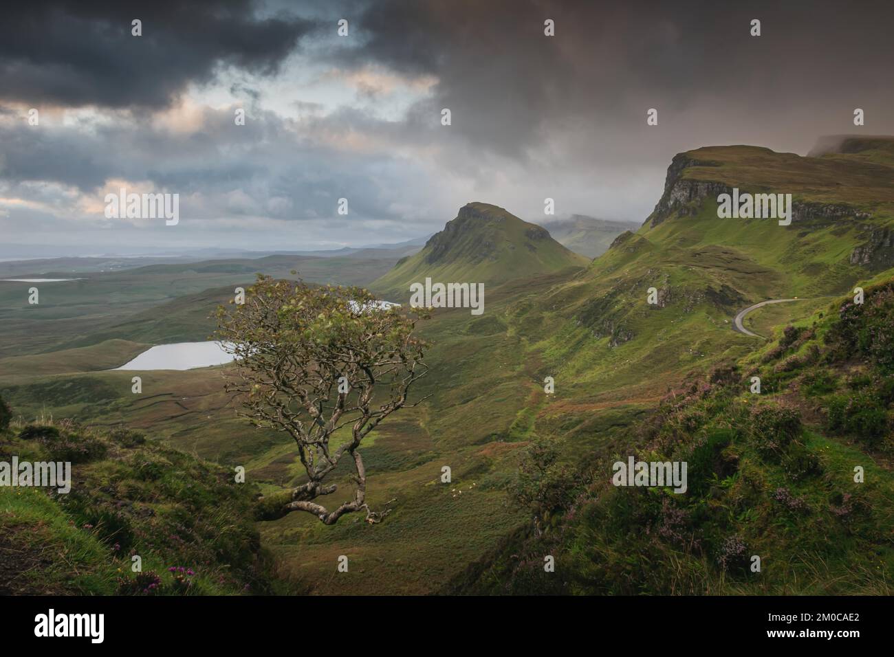 Quiraing am Morgen, Isle of Skye, Schottland Stockfoto