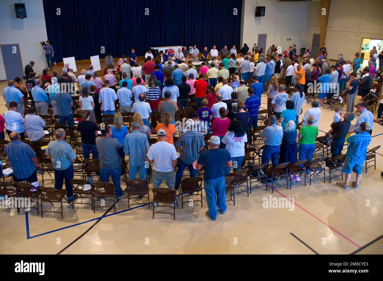 Büro der Verwaltungsrätin (Lisa P. Jackson) - Cocodrie, Louisiana und Oil Disaster Meeting in Dulac, Louisiana (BP-Ölpest) - USEPA-Foto von Eric Vance, Environmental Protection Agency Stockfoto