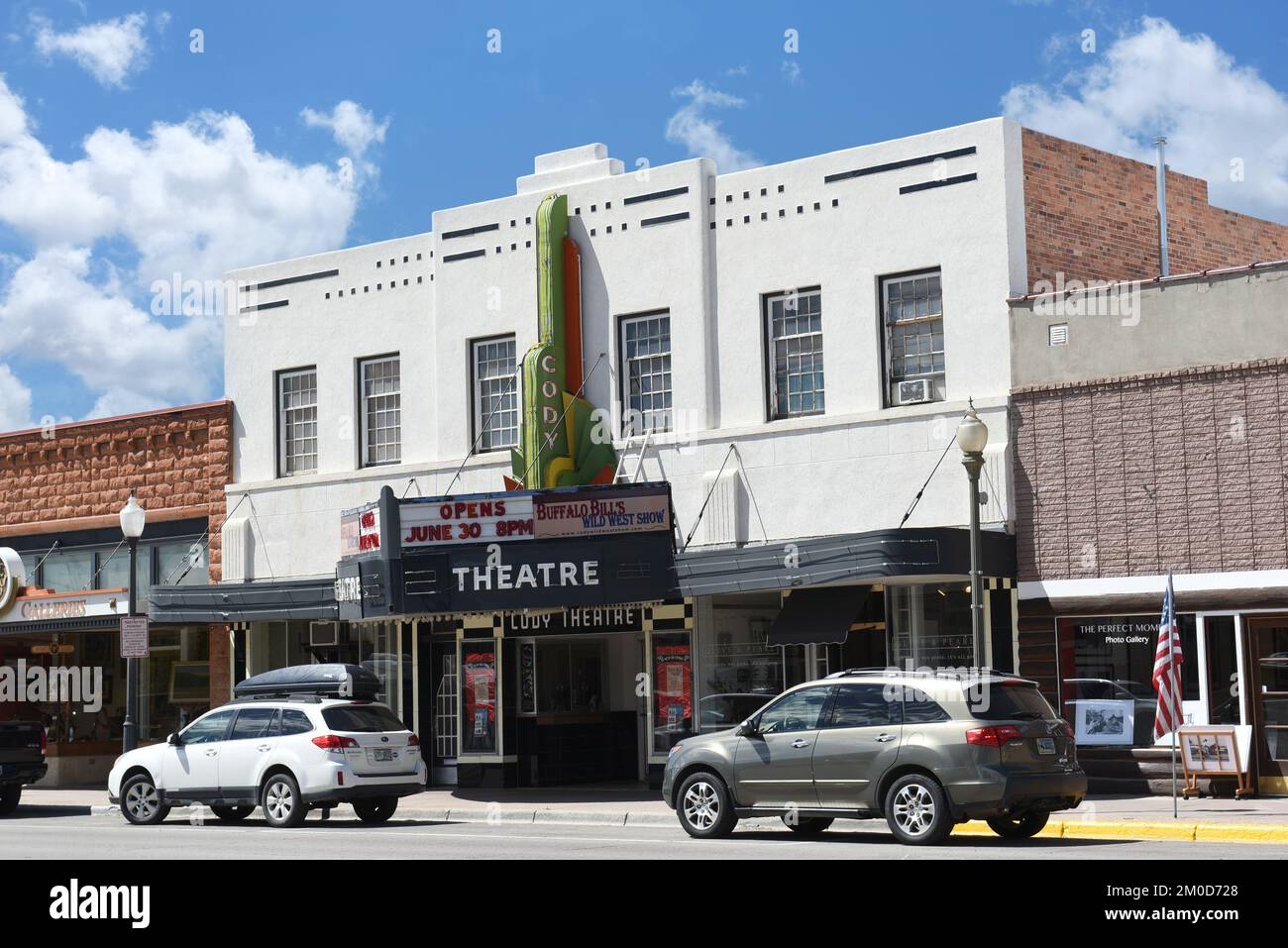 CODY, WYOMING 24. JUNI 2017 Das Cody Theater in DER SHERIDAN AVENUE