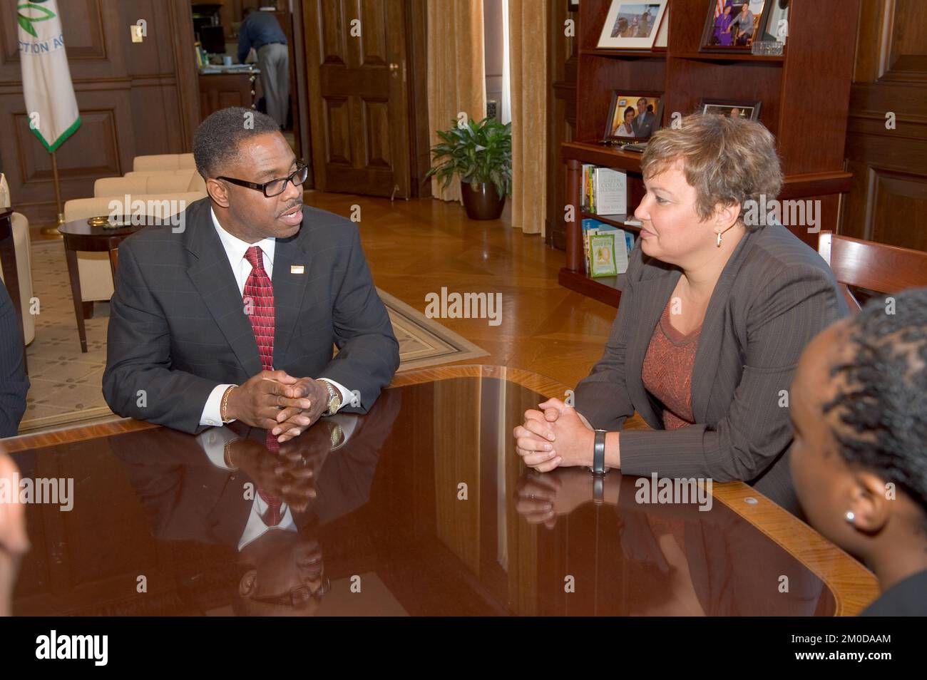 Büro der Verwaltungsrätin (Lisa P. Jackson) - North Carolina Central University, Vermont Law Schools , Environmental Protection Agency Stockfoto
