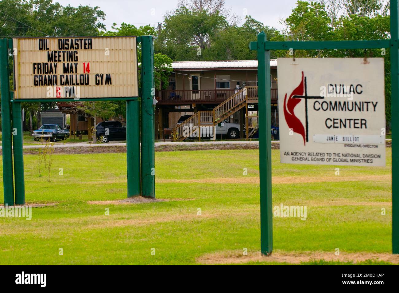 Büro der Verwaltungsrätin (Lisa P. Jackson) - Cocodrie, Louisiana und Oil Disaster Meeting in Dulac, Louisiana (BP-Ölpest) - USEPA-Foto von Eric Vance, Environmental Protection Agency Stockfoto