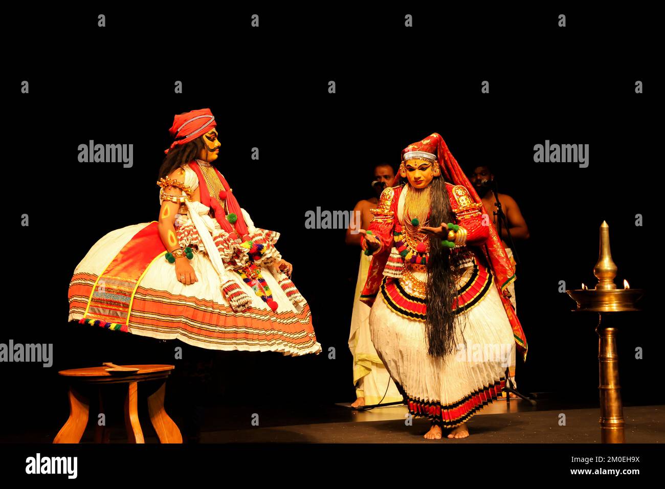 Kathakali Festival, eine traditionelle Kunst Stockfoto