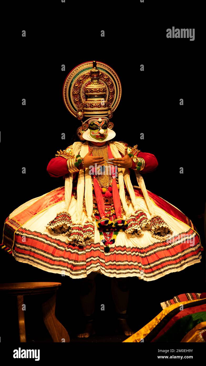 Kathakali Festival, eine traditionelle Kunst Stockfoto