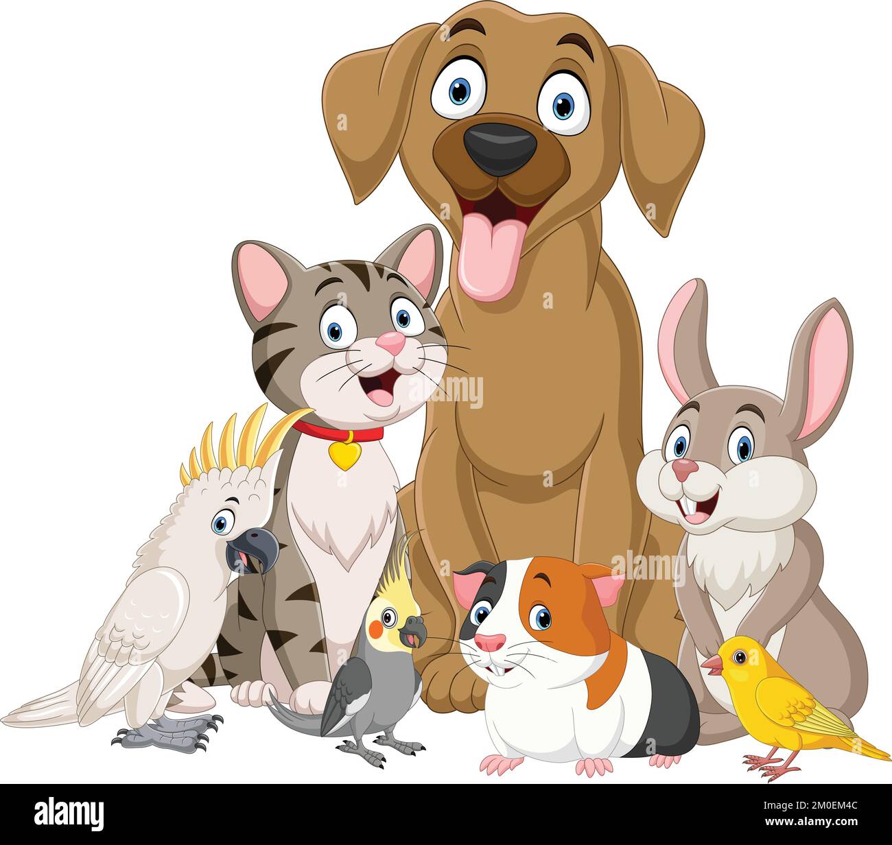 Süßes Cartoon-Haustier-Kollektion-Set Stock Vektor