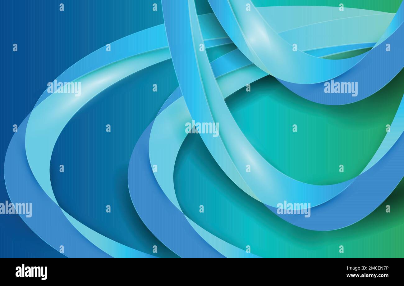 Blau Grün Kombination Abstrakte Technologie Geschäftlicher Grafischer Hintergrund Stock Vektor