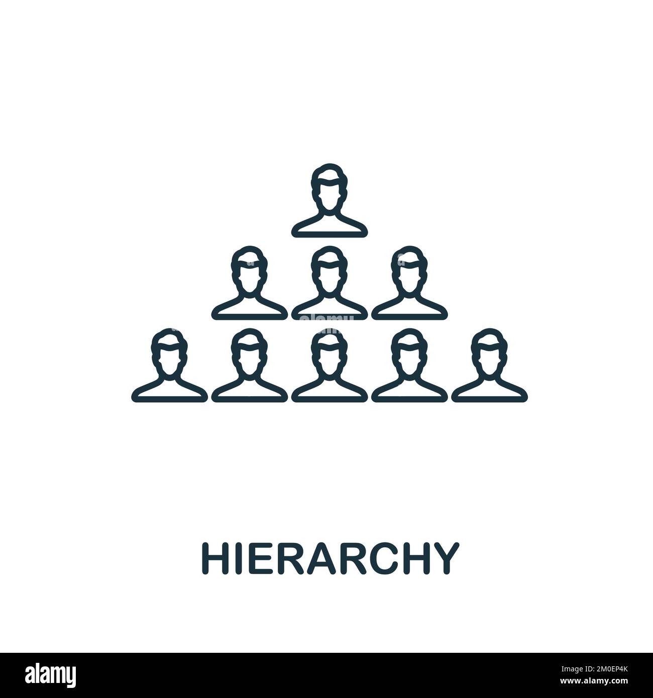 Hierarchiesymbol. Monochrom Simple Company Structure Icon für Vorlagen, Webdesign und Infografiken Stock Vektor