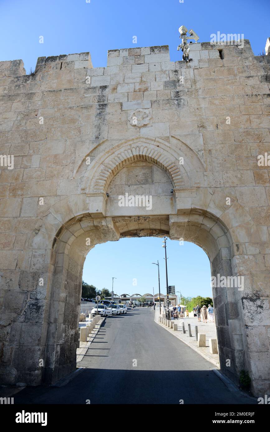 Dungtor in der Altstadt von Jerusalem, Israel. Stockfoto