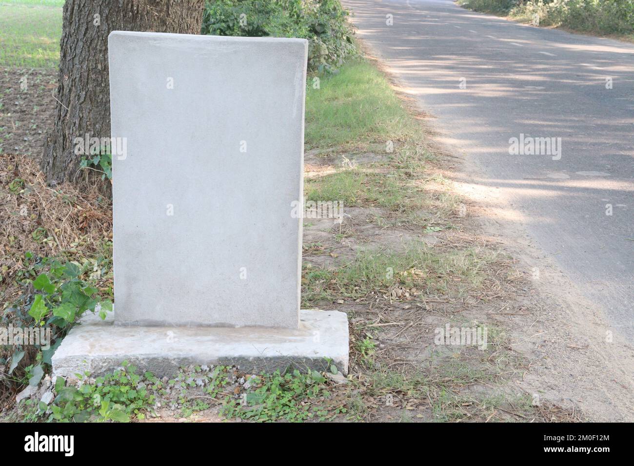 Eine Schilderansicht auf der Straße für Werbung Stockfoto