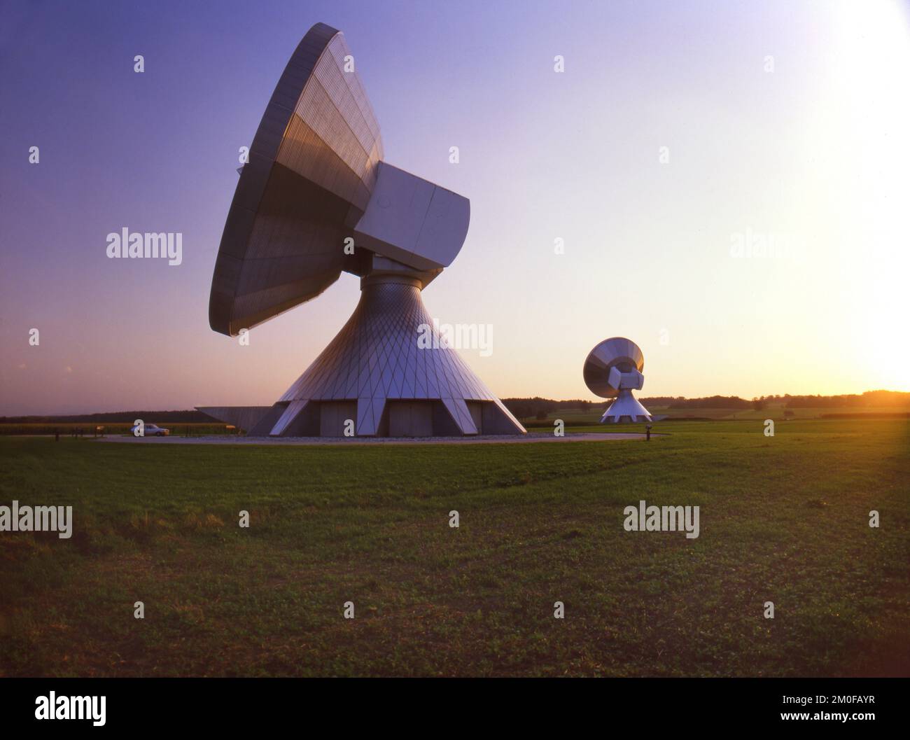 Raisting Earth Station, Deutschland, Bayern Stockfoto