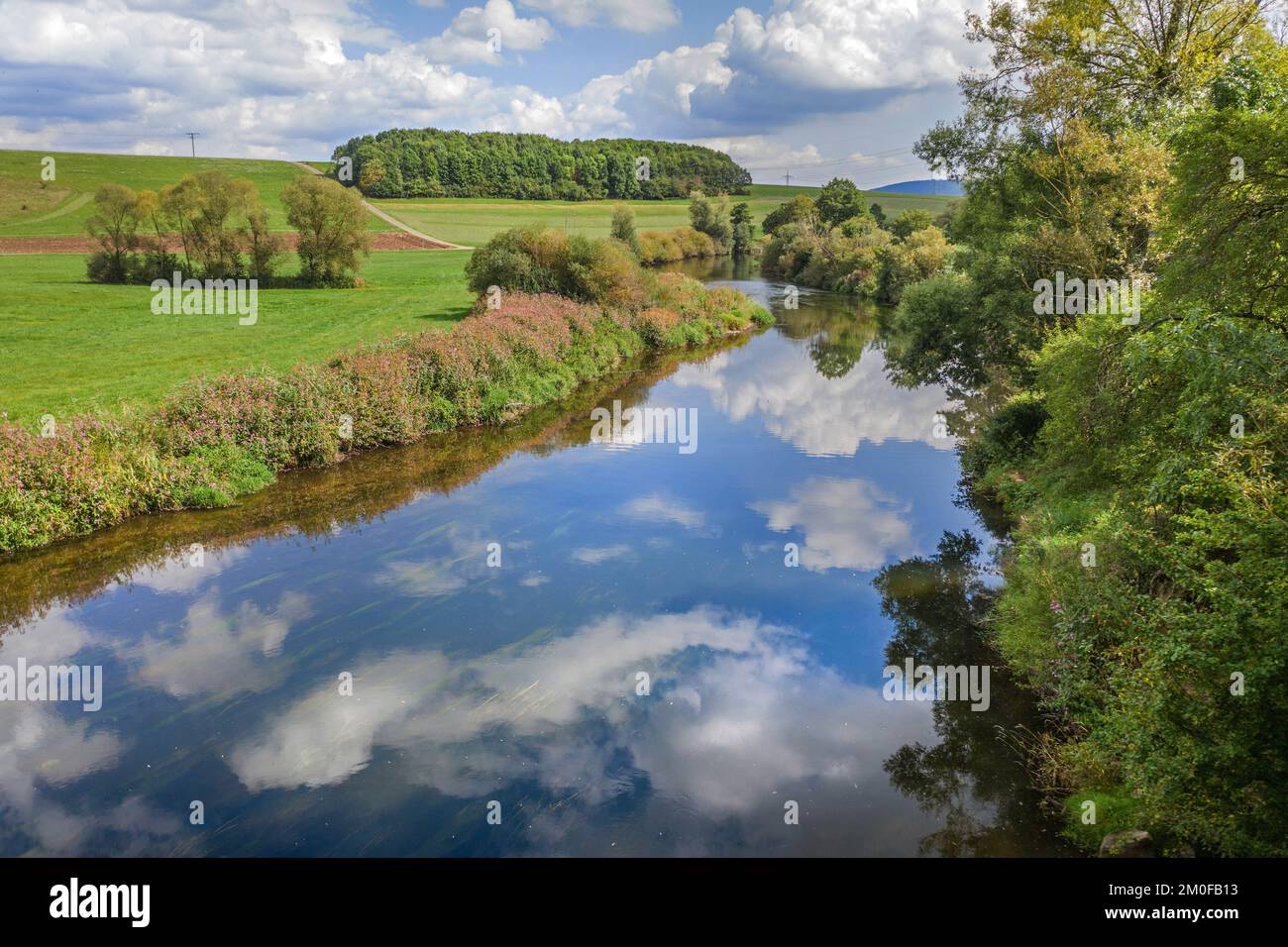 Donau in der Nähe von Donaueschingen, Bezirk Pfohren, Deutschland, Baden-Württemberg, Donaueschingen Stockfoto