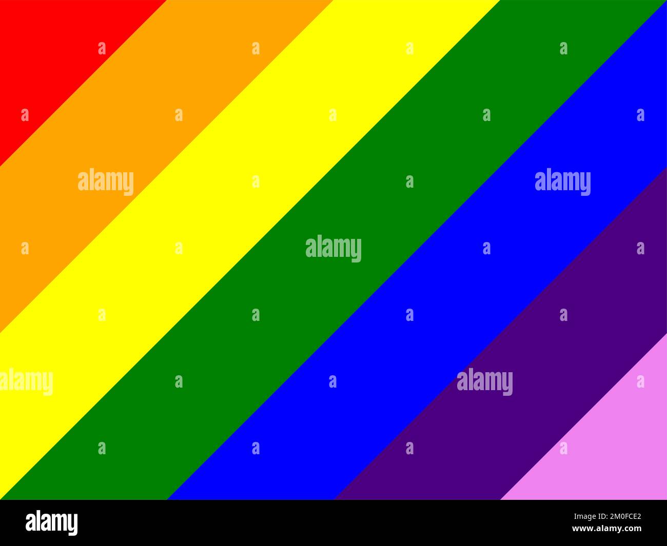 Diagonale Farbskala für Regenbogen oder Spektrum mit sieben Farben (Rot, Orange, Gelb, Grün, Blau, Indigo, Violet). Vektorbild. Stock Vektor