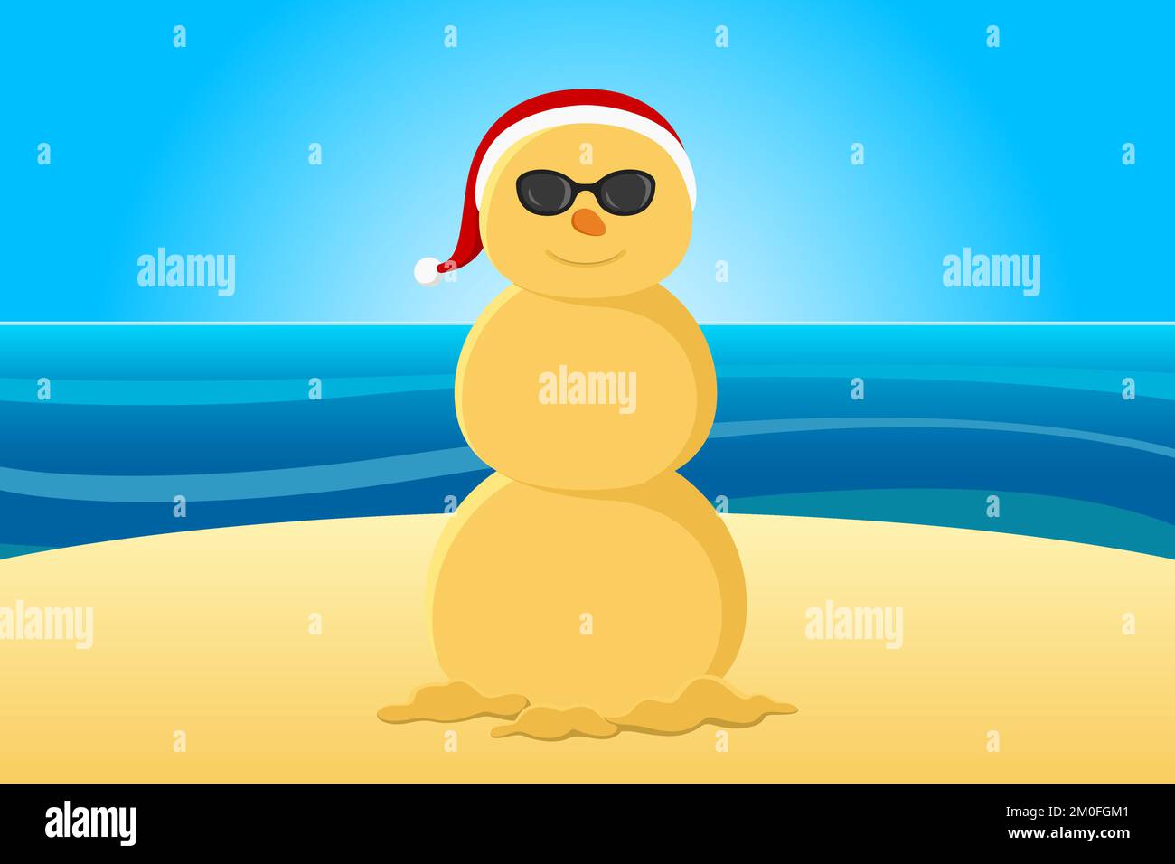 Schneemann am strand Stock-Vektorgrafiken kaufen - Alamy