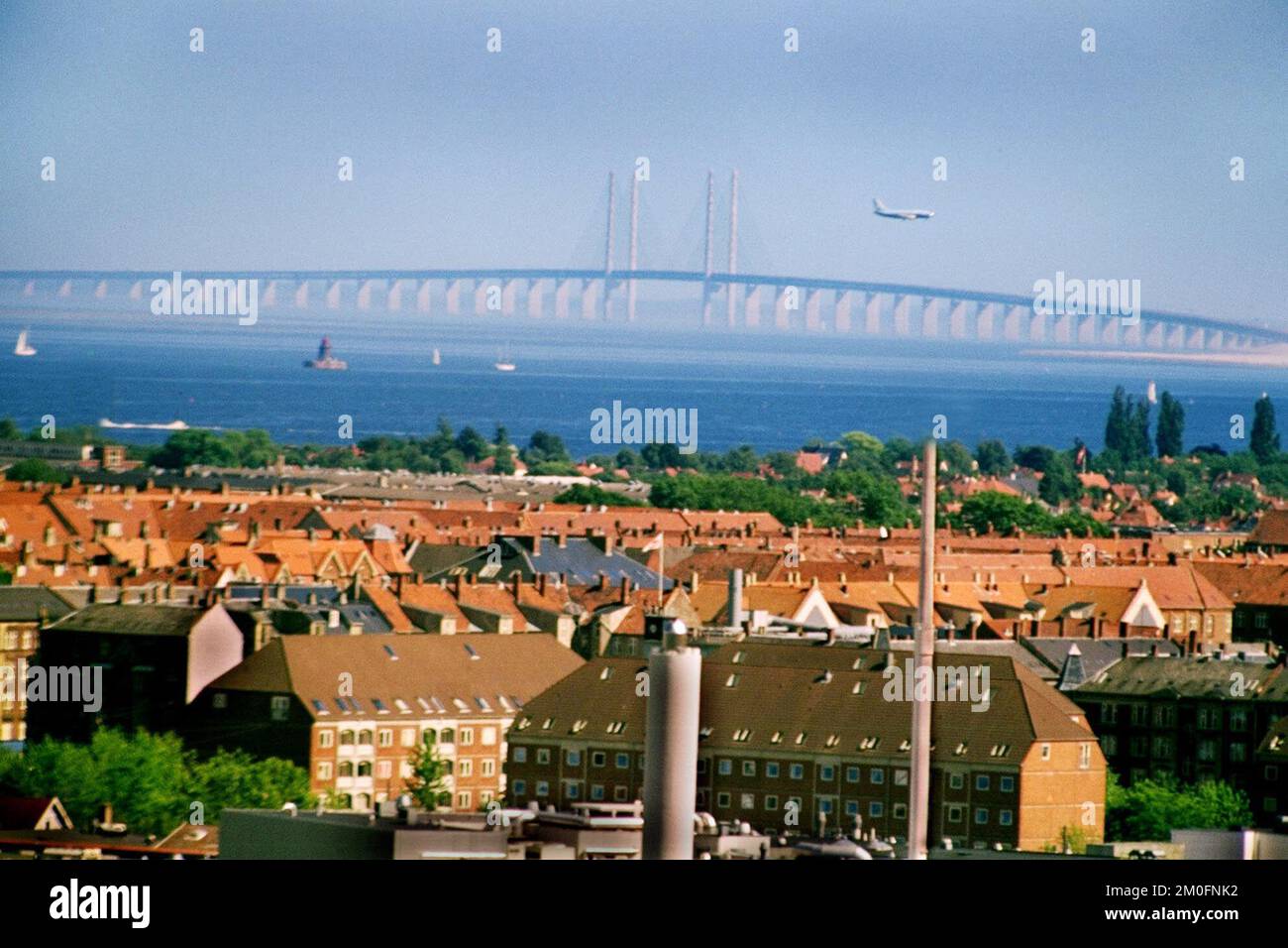 PA PHOTOS/POLFOTO - NUR ZUR VERWENDUNG in Großbritannien: Die Resund-Brücke ist die Brücke, die Dänemark und Schweden verbindet. Dieses Bild ist von dänischer Seite (Resundsbroen). Stockfoto