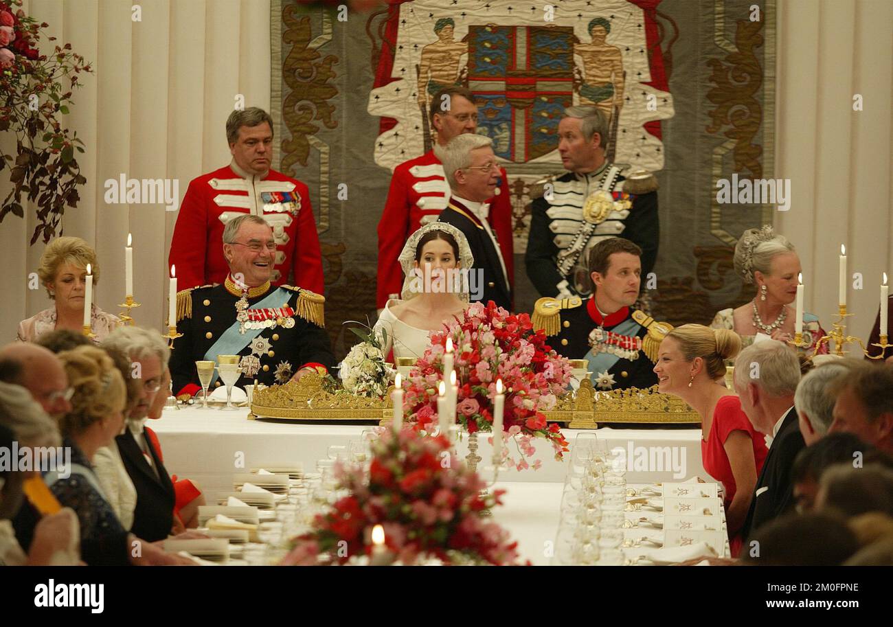 Der königliche Hochzeitsempfang im Schloss Fredensborg. Die dänische