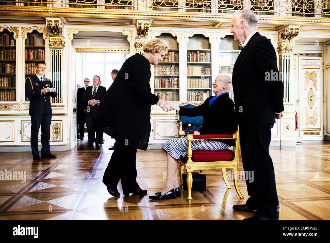 2. Vizepräsident des Parlaments, Björn Söder, Schweden, als Königin Margrethe Dienstag den Empfang für Teilnehmer des Nordischen Rates 68 hielt. Sitzung im Schloss Christiansborg in Kopenhagen. Stockfoto