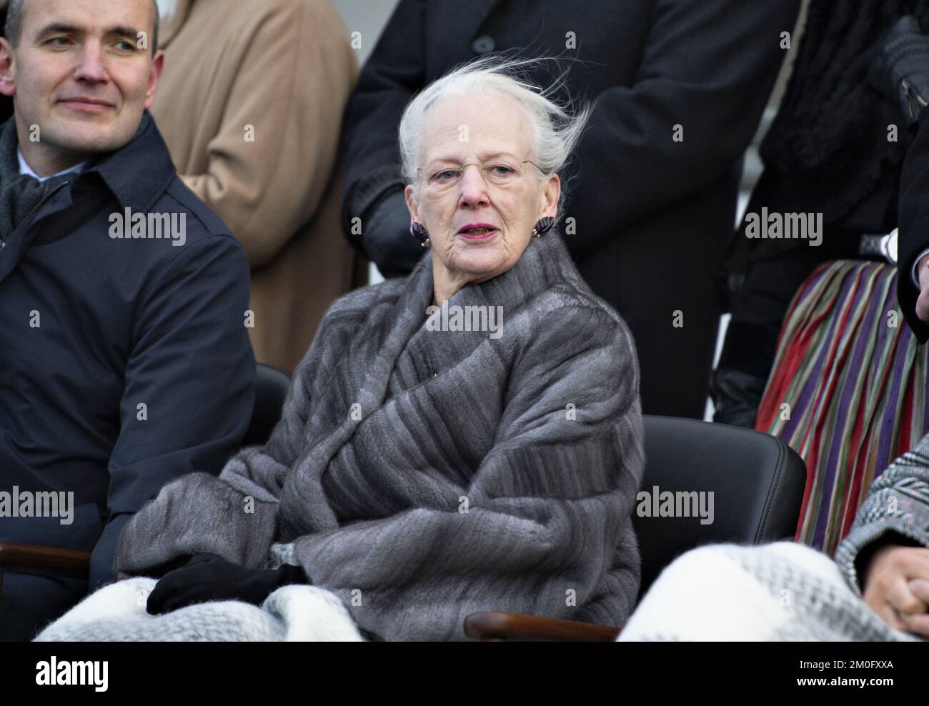 Ihre Majestät Königin Margrethe nahm an einer Zeremonie im isländischen Regierungsgebäude Lækjargata Teil, um dem 100.. Jahrestag der Unabhängigkeit des Landes von Dänemark zu gedenken. An diesem Tag im Jahr 1918 wurde die isländische Verfassung offiziell in Gang gesetzt und die Nation zu einem unabhängigen Land gemacht. An der Zeremonie nahmen auch der isländische Präsident Guðni Thorlacius Jóhannesson, der isländische Ministerpräsident Katrín Jakobsdóttir und der dänische Premierminister Lars Lokke Rasmussen Teil. Stockfoto