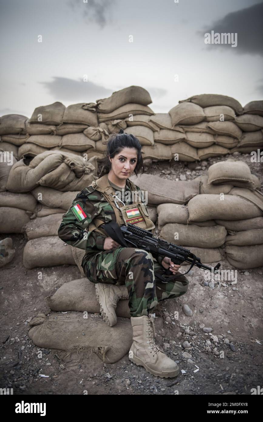 Die dänische Joanna Palani verließ Dänemark im November 2014, um den islamischen Staat im Irak und in Syrien zu bekämpfen. (Foto: Asger Ladefoged/Scanpix 2018) Stockfoto
