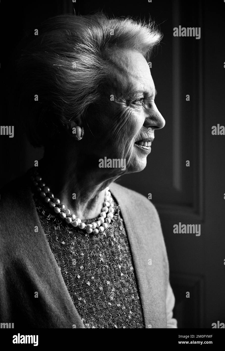 Prinzessin Benedikte feiert am 29. 2019. April ihren 75.. Geburtstag. Für den Anlass wurden neue Porträts von ihr in ihrer Wohnung im Schloss Amalienborg aufgenommen. Fotografiert am 24.. April Stockfoto