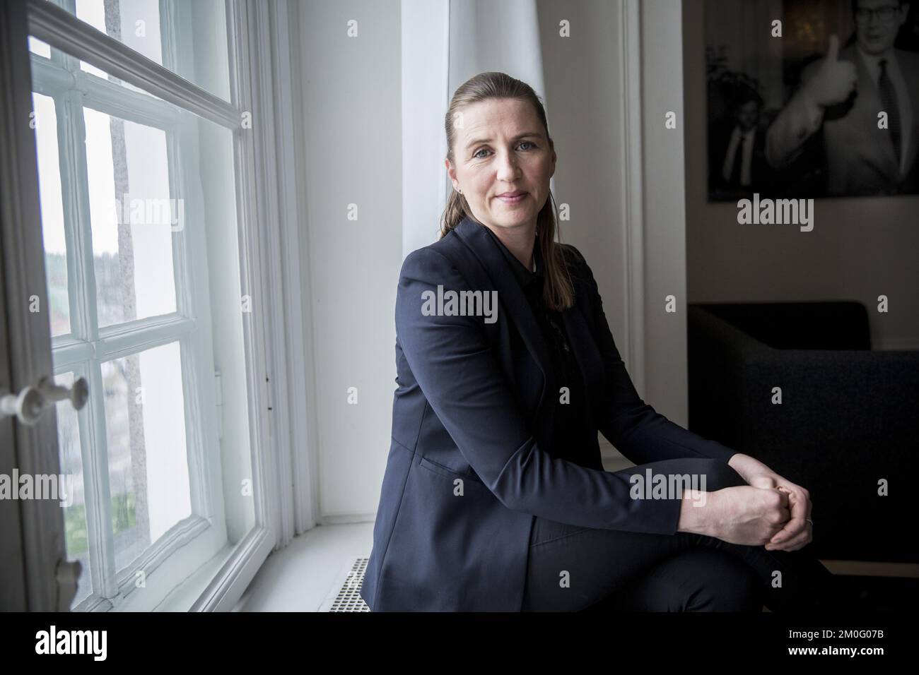 Sozialdemokratische Präsidentin, Mette Frederiksen .. (Foto: Nikolai Linares / Scanpix 2017) Stockfoto