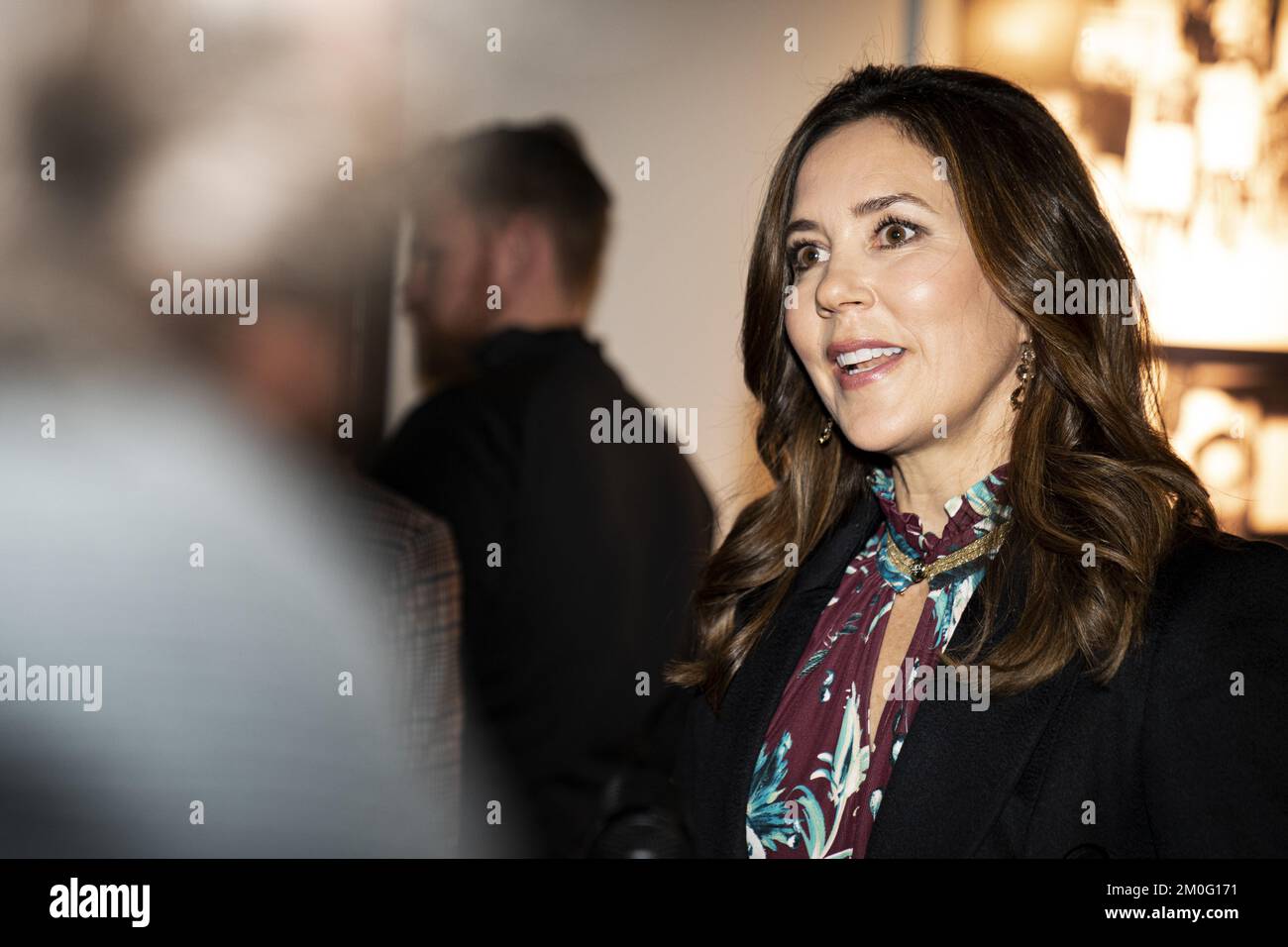 Crown Princess Mary nimmt am Mittwoch, den 29. Januar 2020, an der Auswahl der Gewinner des Medienwettbewerbs bei Politikens Hus in Kopenhagen Teil. Unter dem Motto „der Tod ist etwas, über das wir sprechen“ ist es das Ziel, Schülern der Mittelstufe Wissen über die Medienindustrie und wie man Zeitungen und Nachrichtenseiten für Informationen über Tod und schwere Krankheit veröffentlicht. (Foto: Ida Guldbæk Arentsen / Ritzau Scanpix) Stockfoto