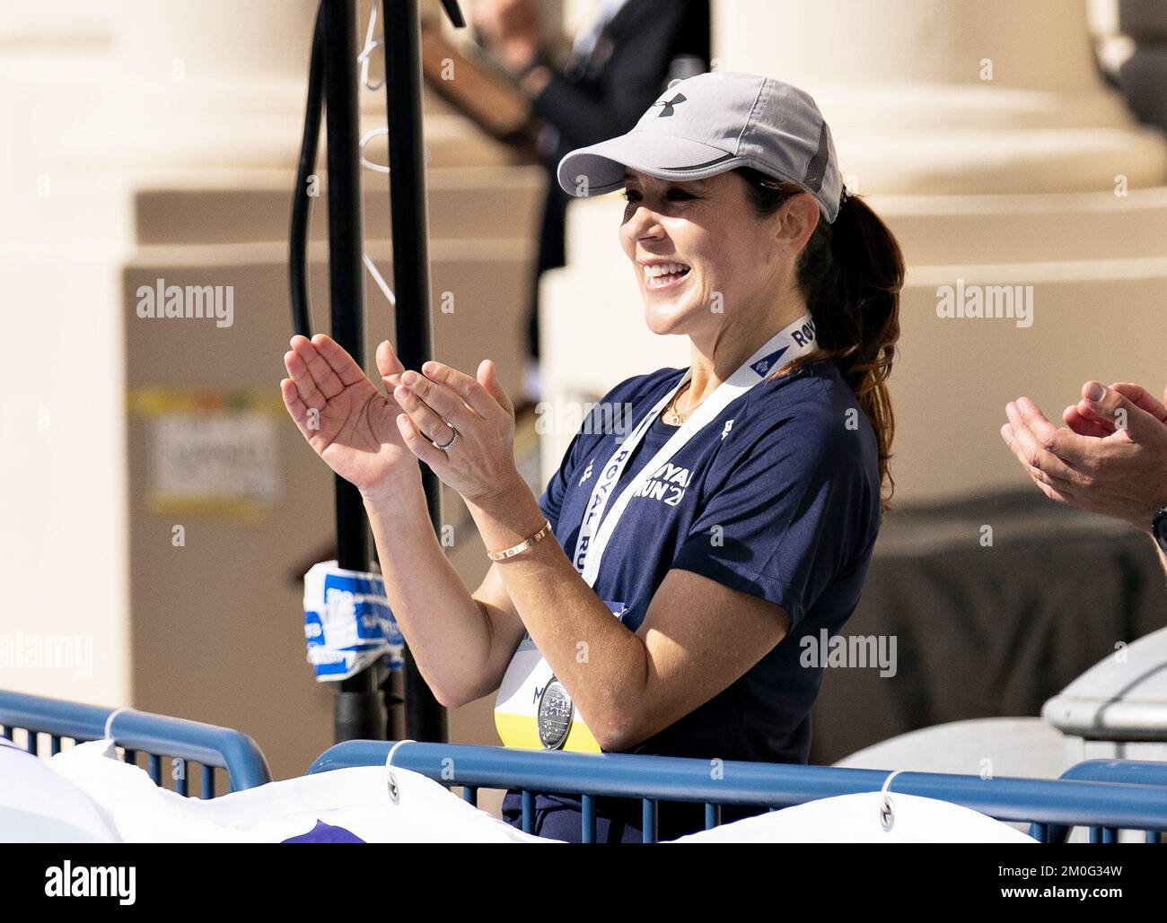 Crown Princess Mary nimmt beim Royal Run in Aalborg, Nordjütland, am 5 km langen Rennen Teil. Sonntag, 12. September 2021. (Foto: Henning Bagger/Ritzau Scanpix) Stockfoto