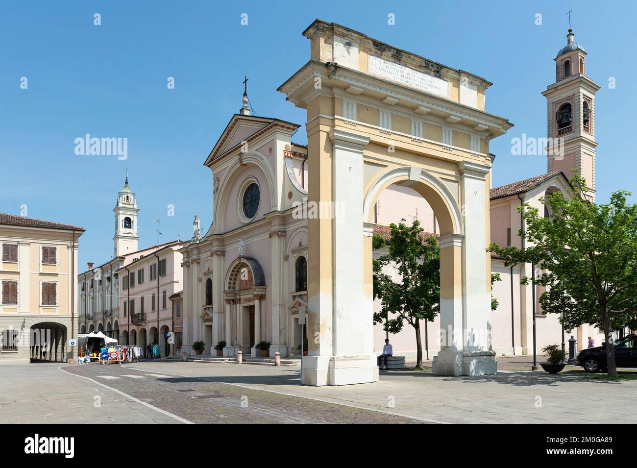gramsci Square, viadana, italien Stockfoto