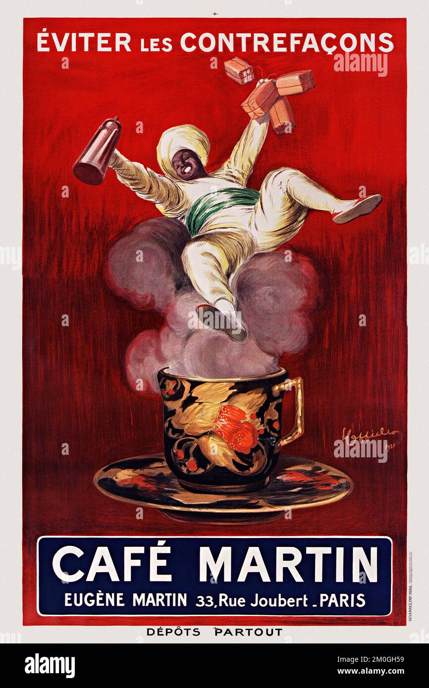 Café Martin von Leonetto Cappiello (1875-1942). Poster veröffentlicht 1921 in Frankreich. Stockfoto