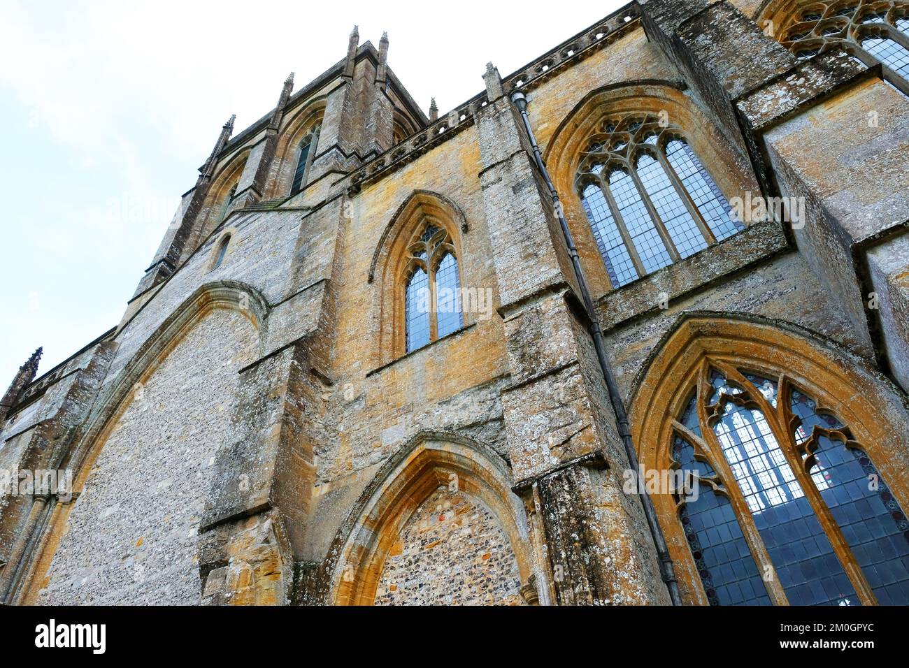 Außenansicht der Milton Abbas Abbey Church, Dorset, Großbritannien - John Gollop Stockfoto