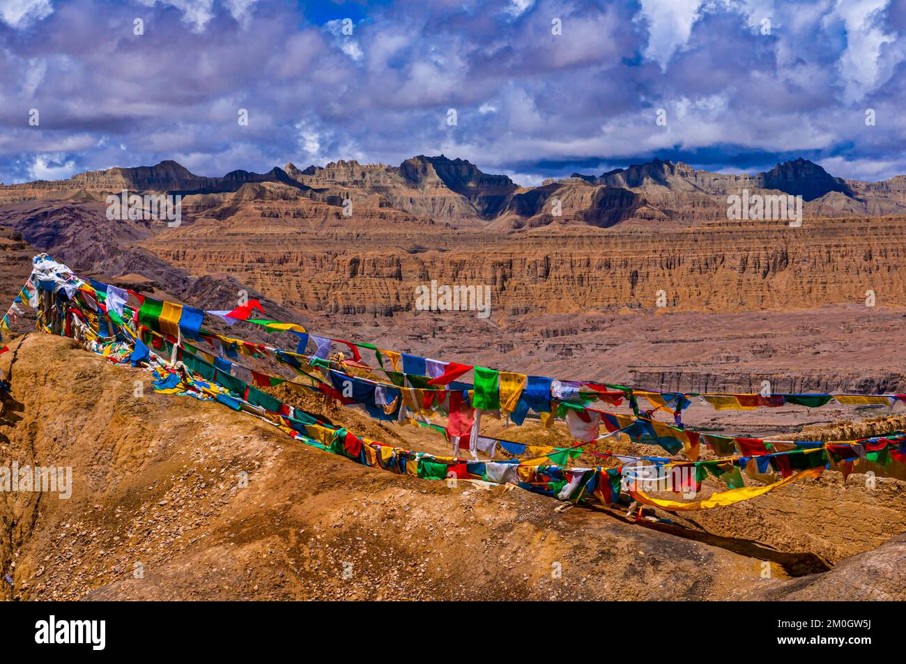 Overlook im Königreich Guge, Westtibet, Asien Stockfoto