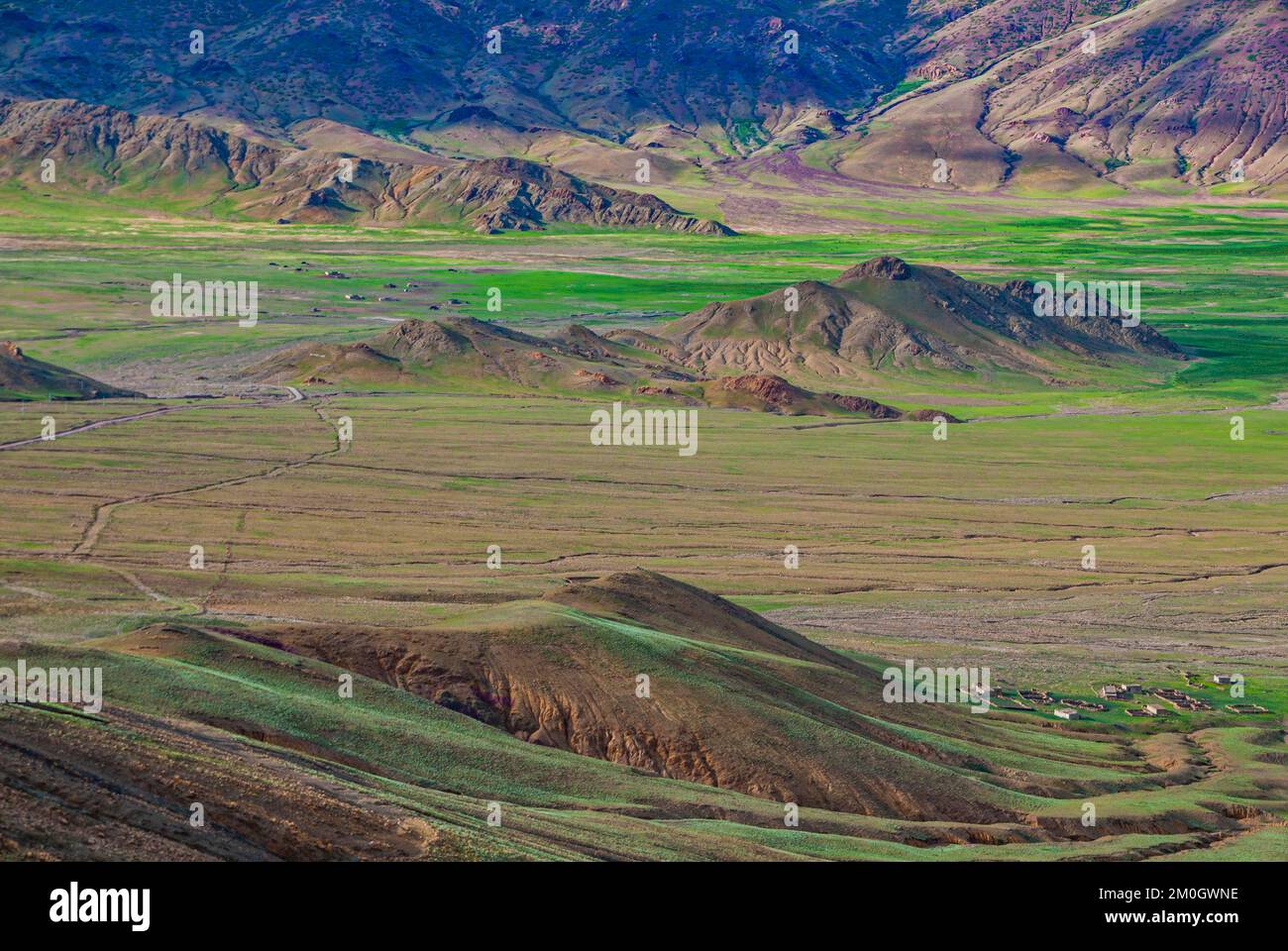 Die weite Landschaft Tibets entlang der südlichen Route nach Westtibet, Asien Stockfoto