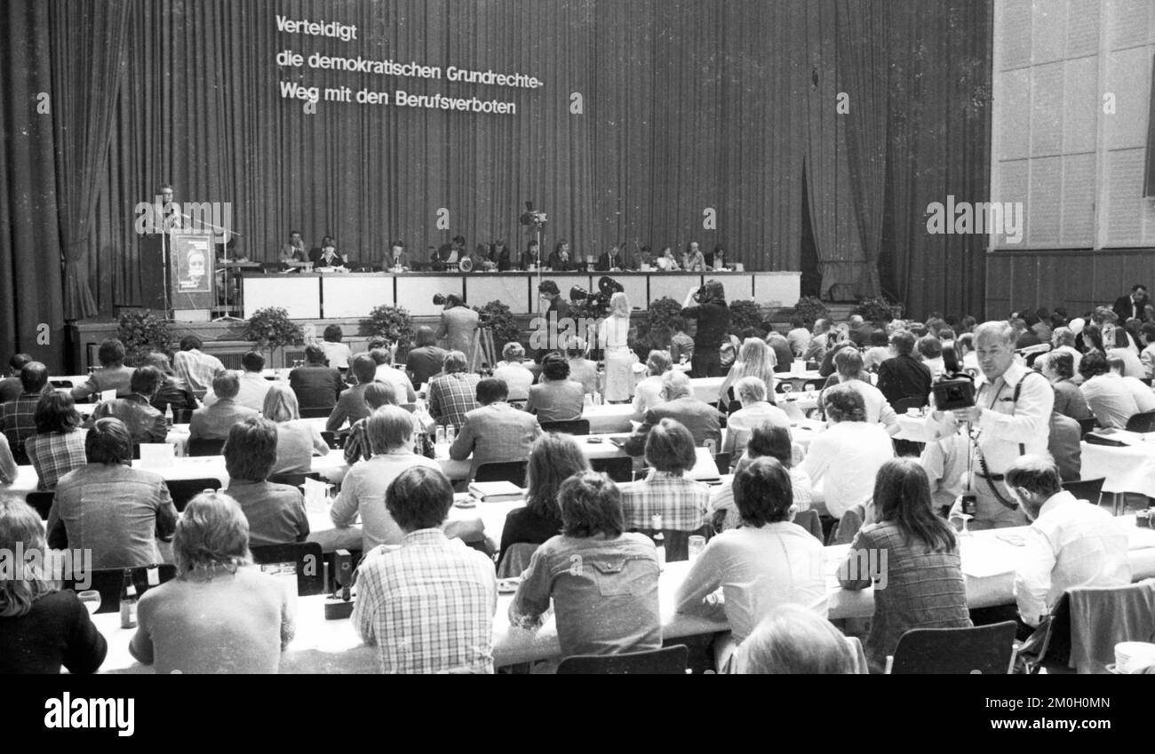 Internationale Berufsverbotskonferenz am 29.05.1976 in Karlsruhe, Deutschland, Europa Stockfoto