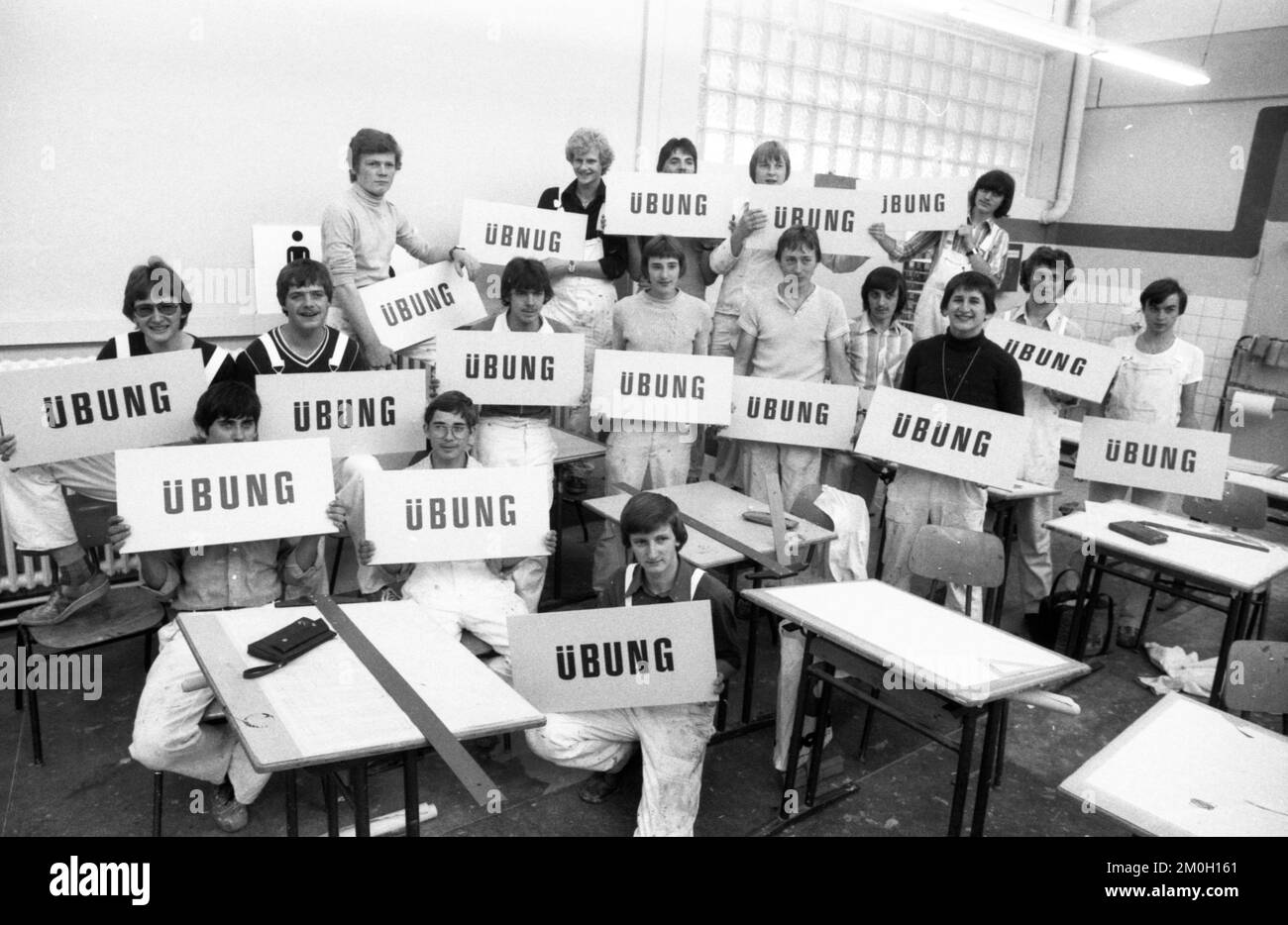 Die Ausbildung von Auszubildenden (Azubis) im Berufsbildungszentrum (BBZ) in Arnsberg am 19.06.1979 Stockfoto