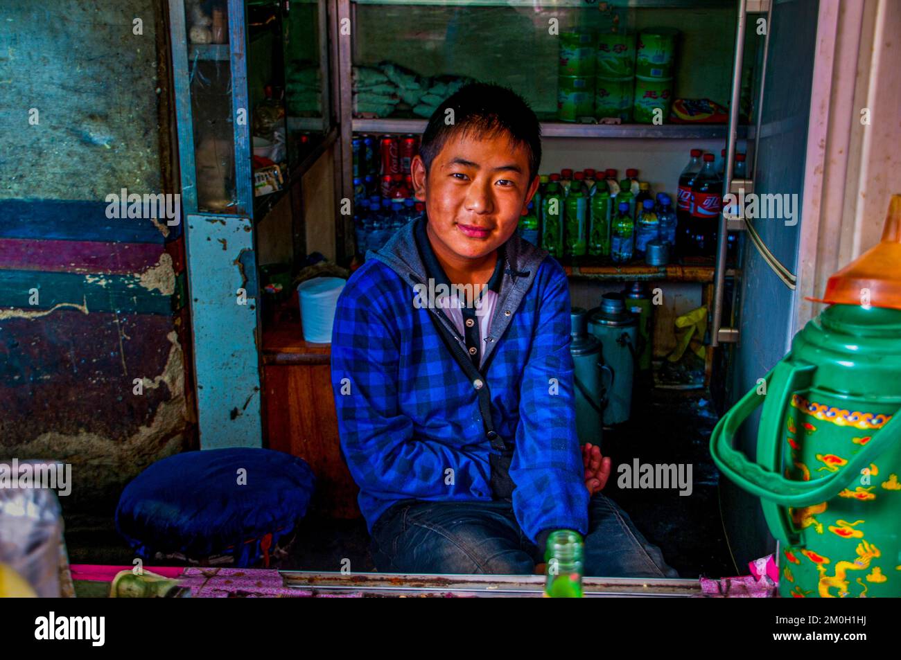 Freundlicher Junge, Lhasa, Tibet, Asien Stockfoto