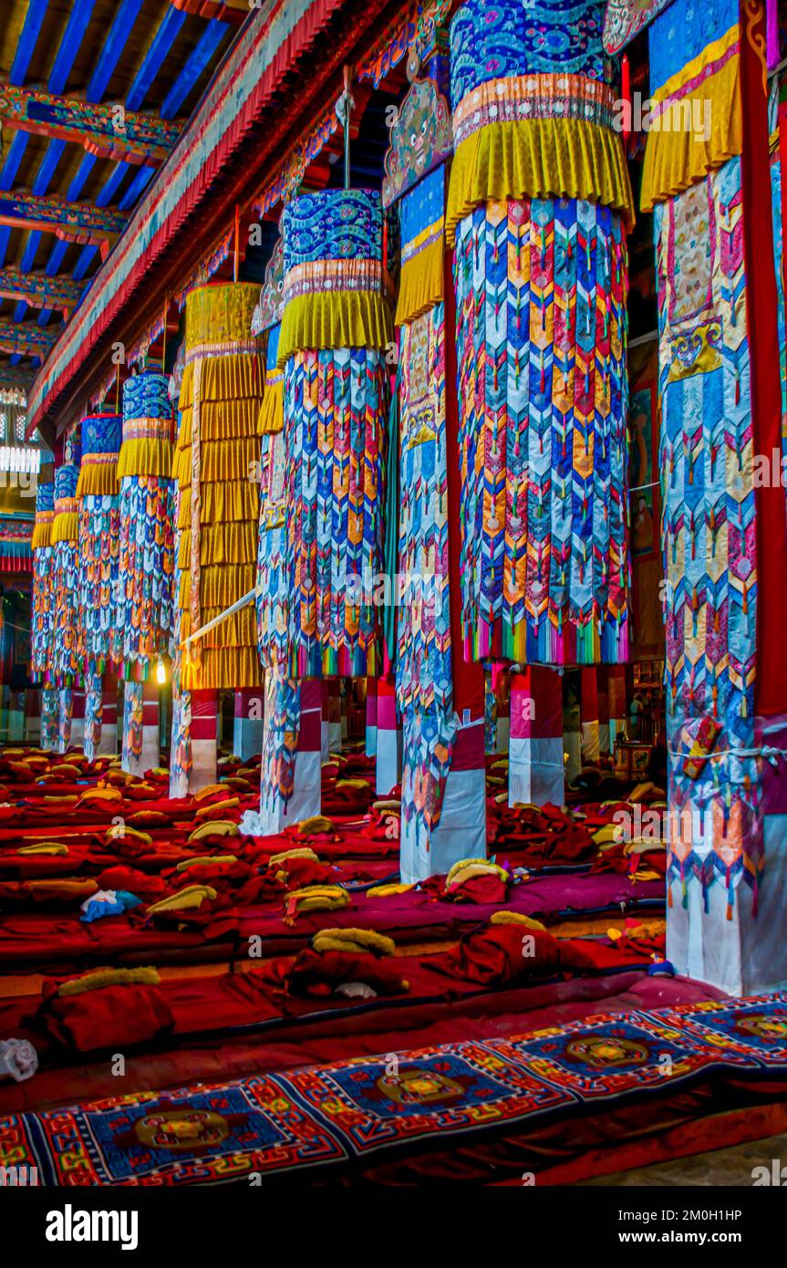 Im Drepung-Tempel, Lhasa, Tibet, Asien Stockfoto